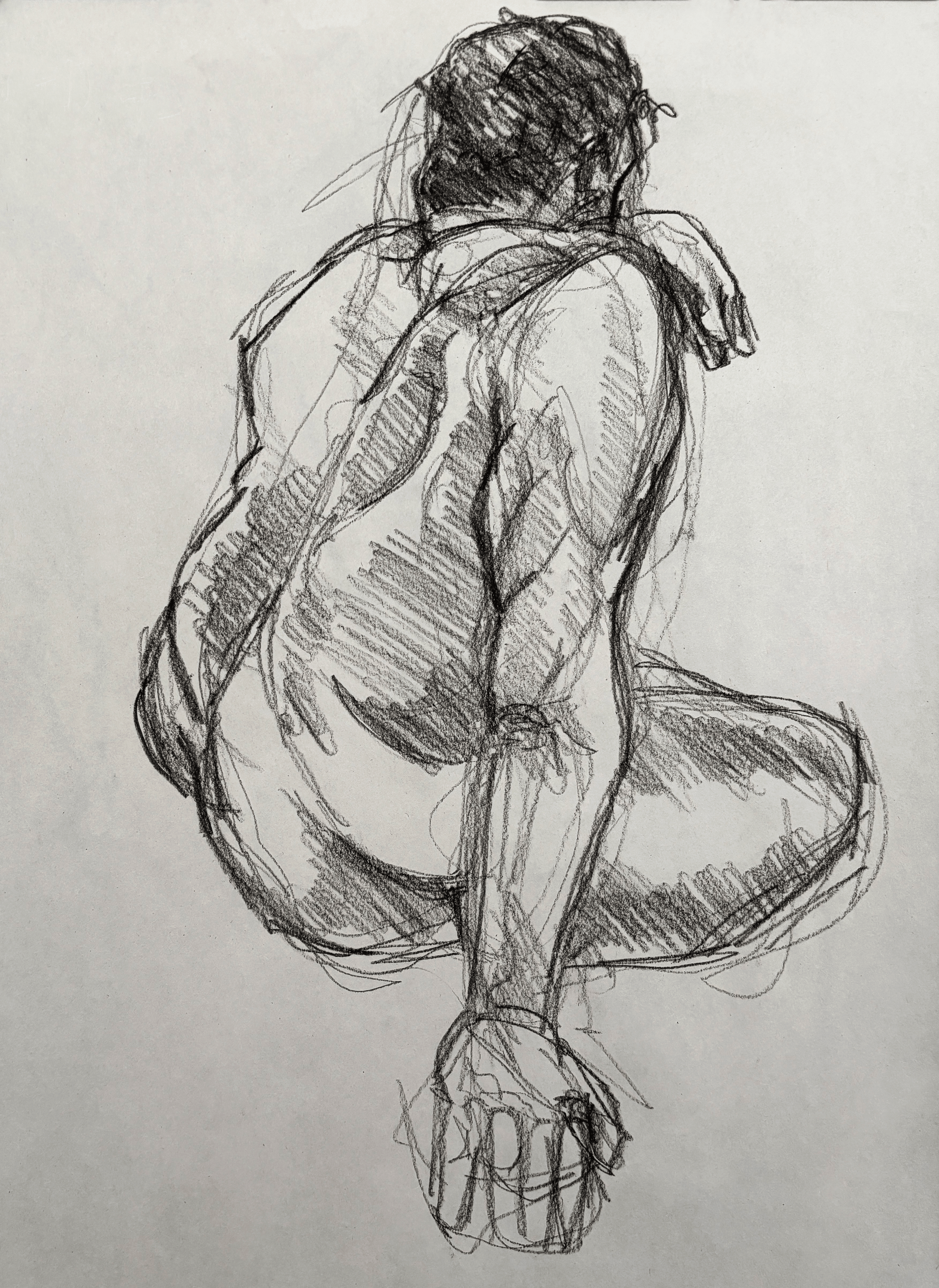 Man Turned Away (2025)
Charcoal on paper
18" x 24"