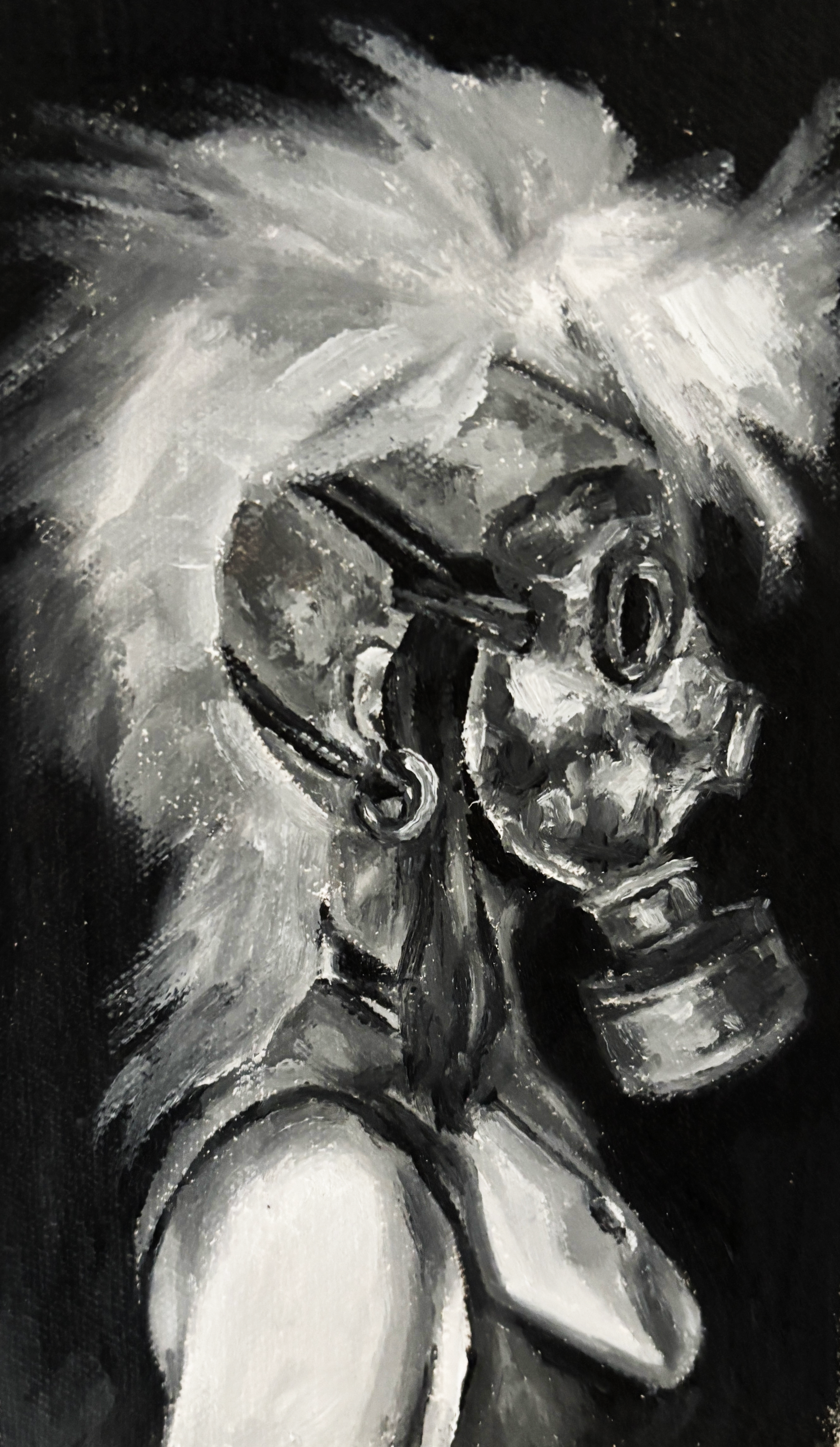 Gas Mask (2025)
Oil paint on canvas
_" x _"