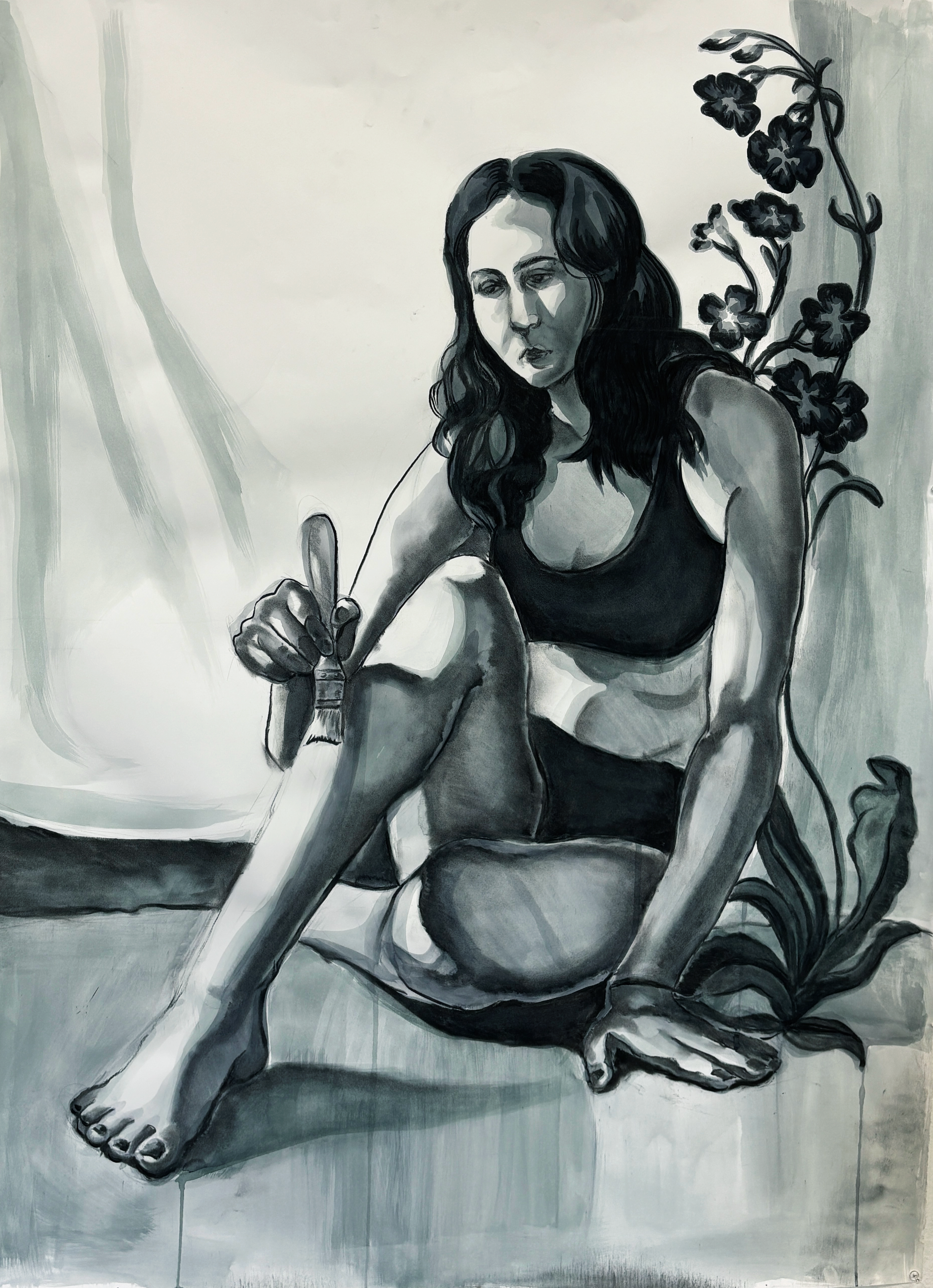 Self-Portrait (2025)
Ink, Watercolor, and Charcoal
_" x _"