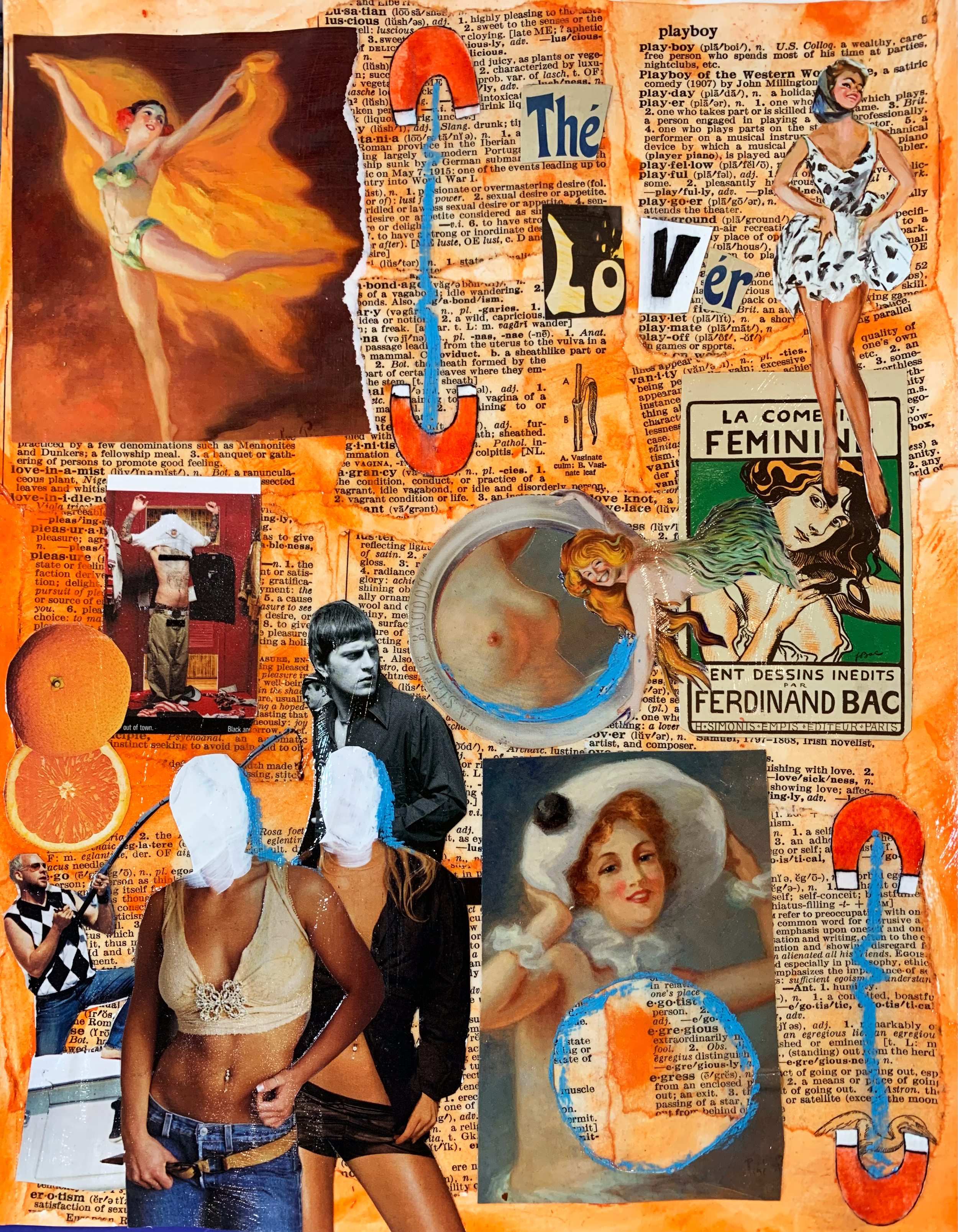 The Lover (2024)
Paper collage with oil pastel