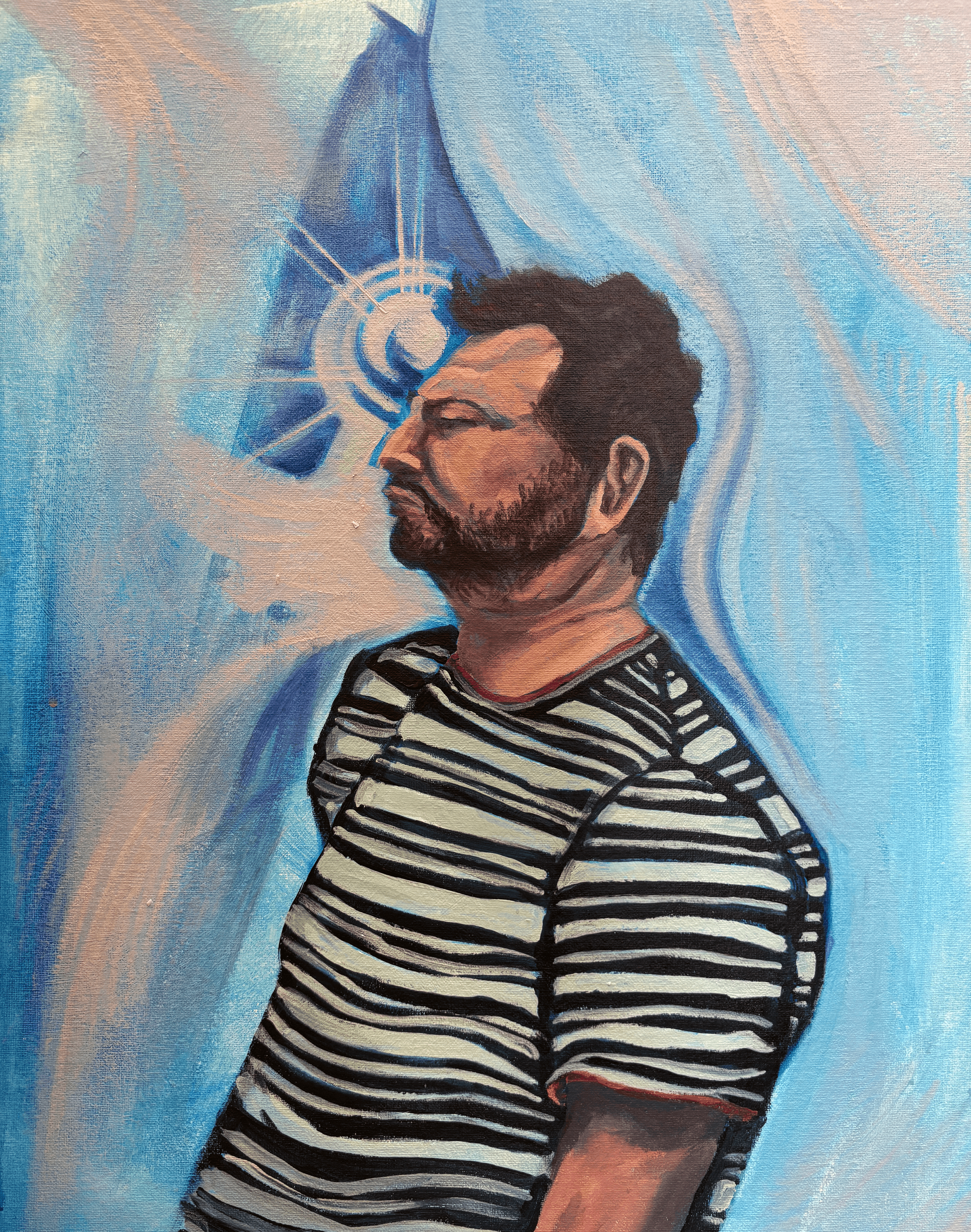 Blue Portrait (2025)
Acrylic paint on canvas
18" x 24"