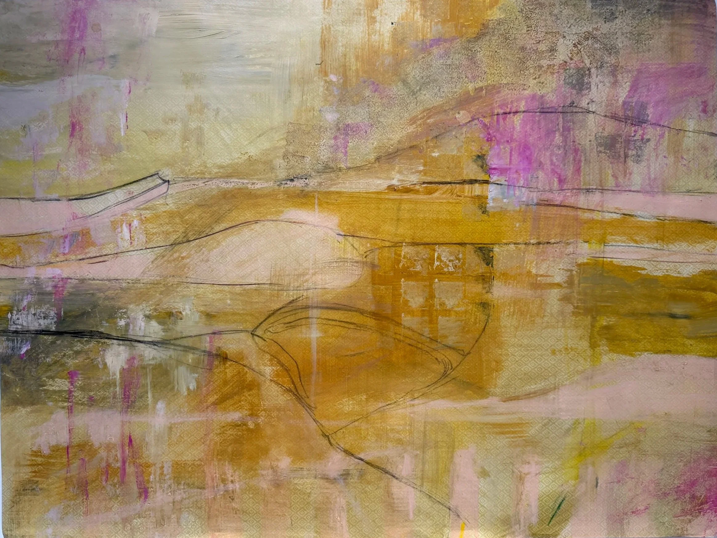Towards+dijon-2024-Acrylic+and+pencil+on+paper-+78+x61+framed-Allyson+Kaye.jpg