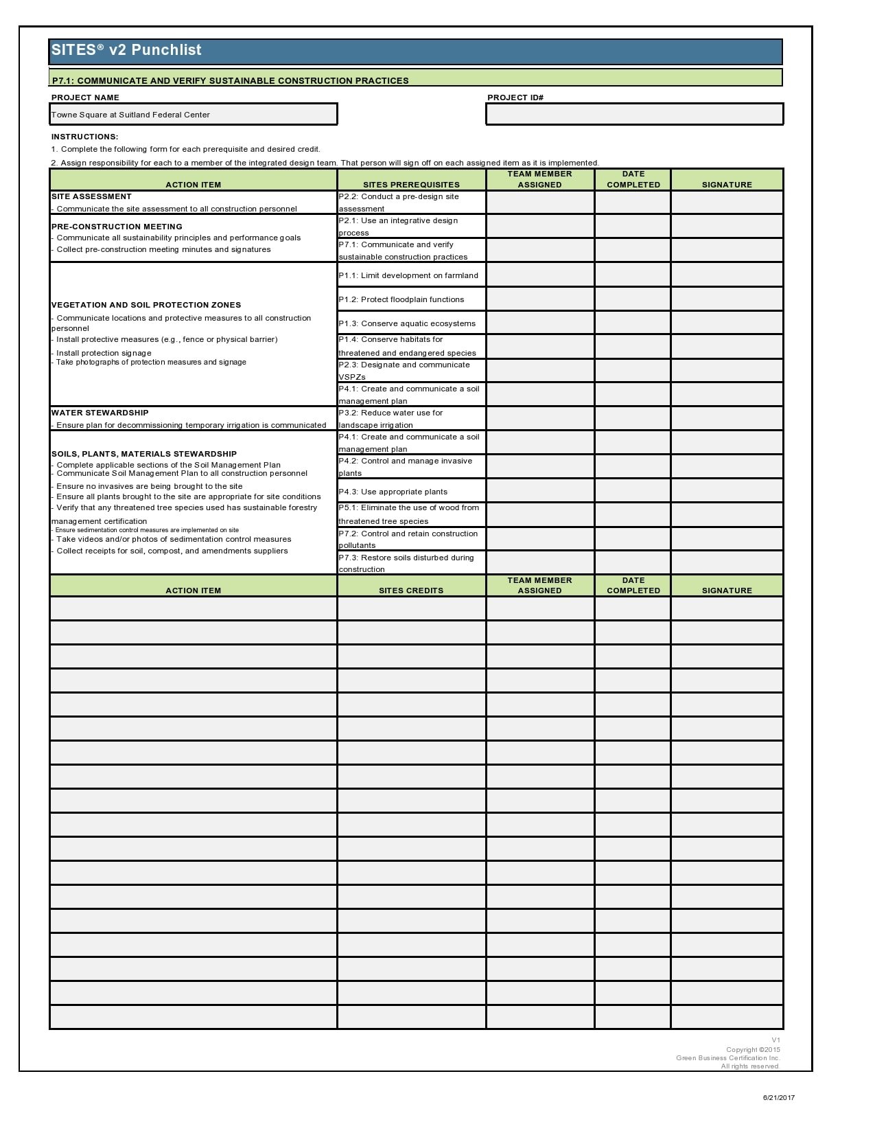 Punch List