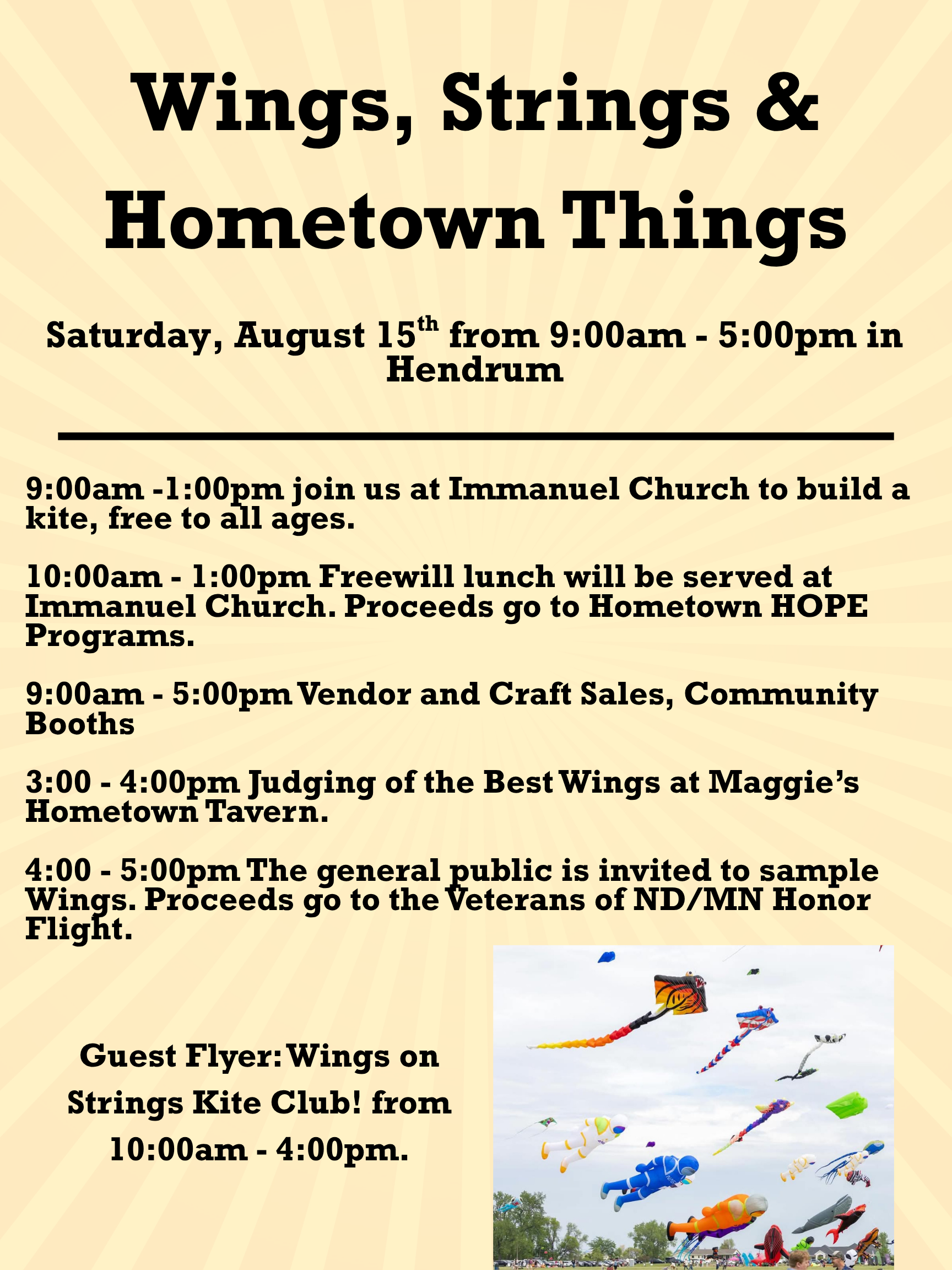 Upcoming Event: Wings, Strings, and Hometown Things
