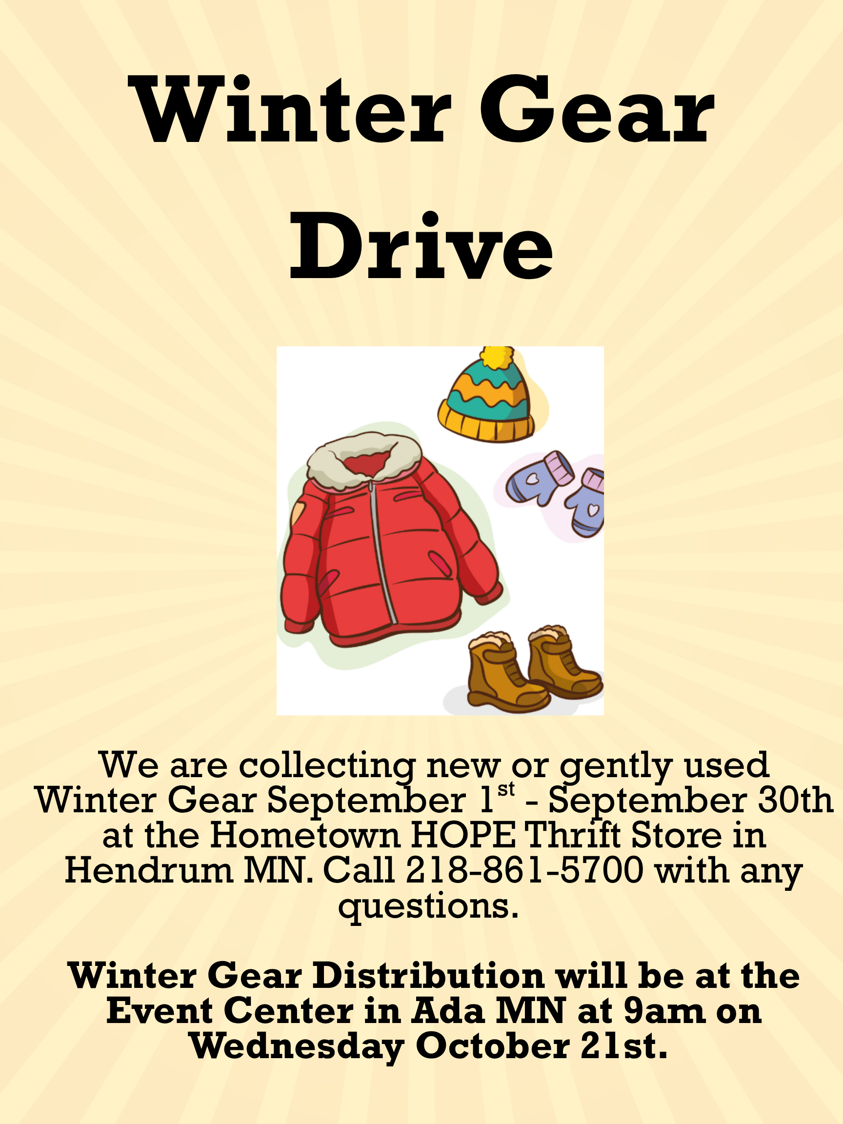Upcoming Event: Winter Gear Distribution