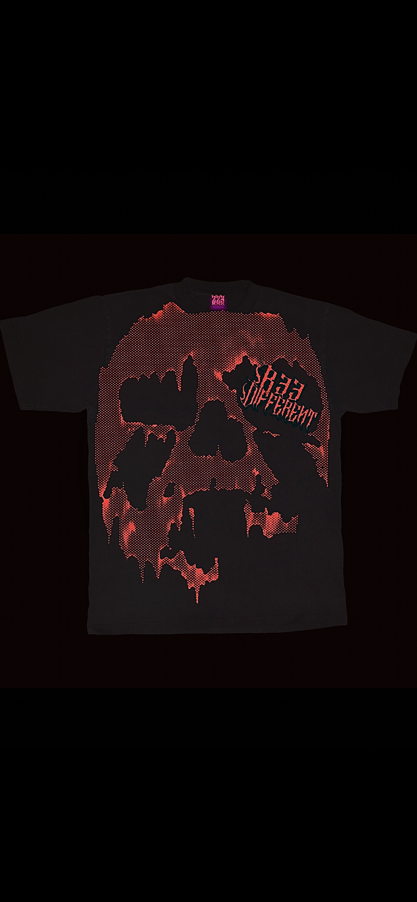 Black B33DIFFERENT RED SKULL TEE