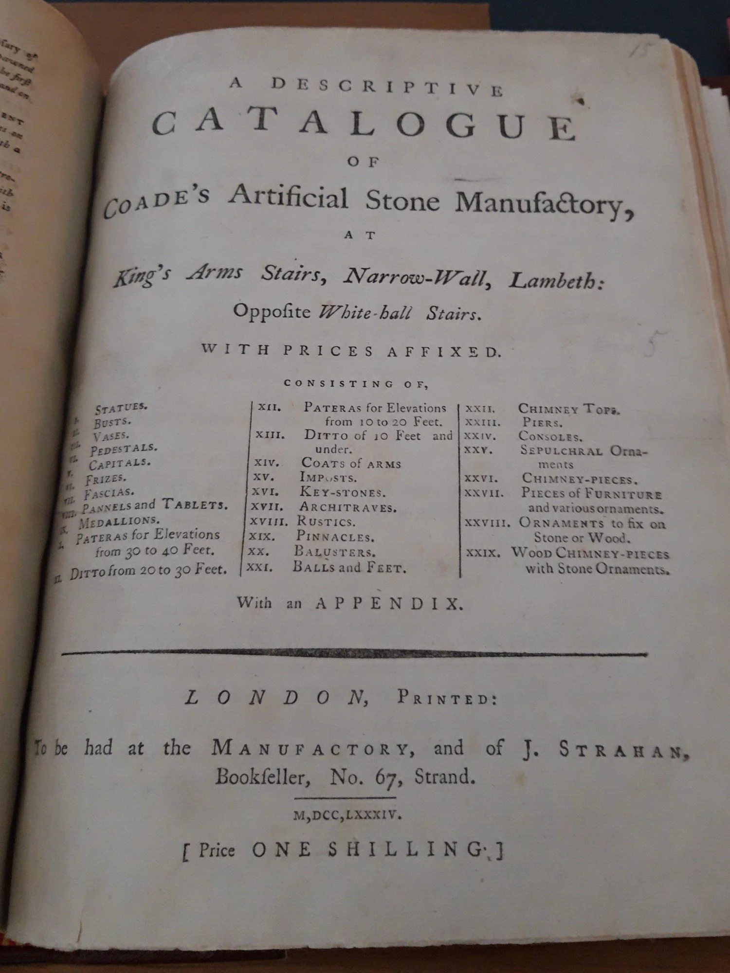 Coade's catalogue