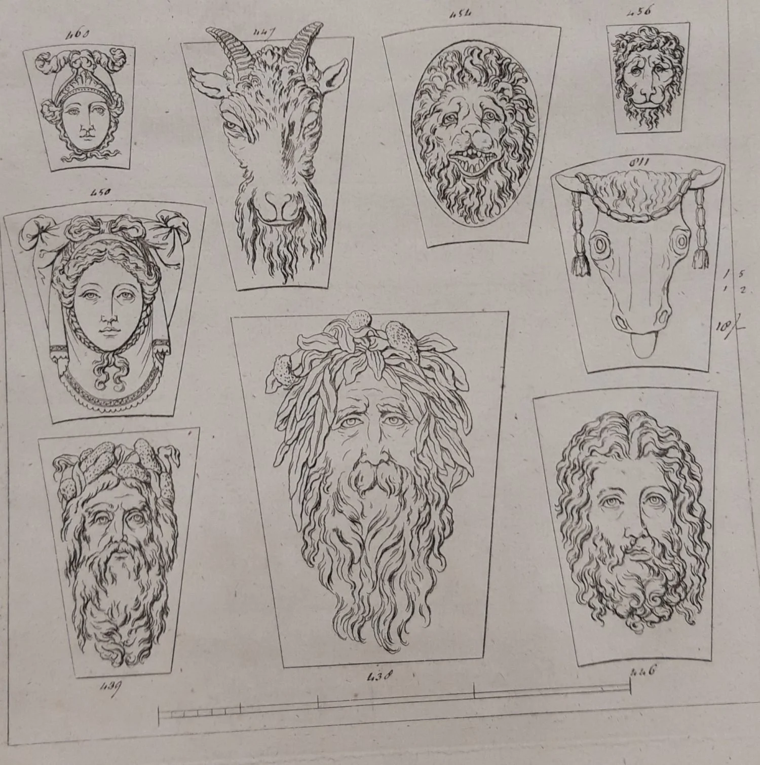 Etchings of Coade stone