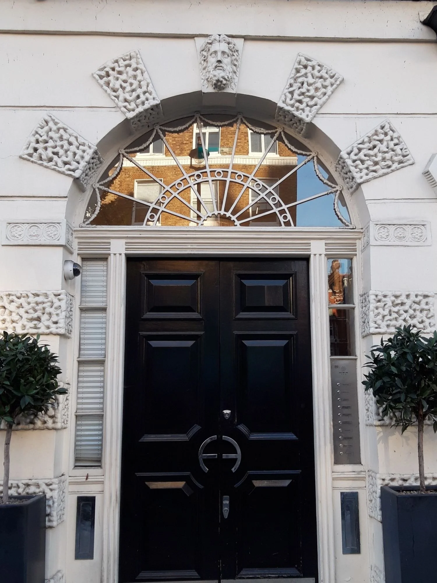 Coade stone keystone