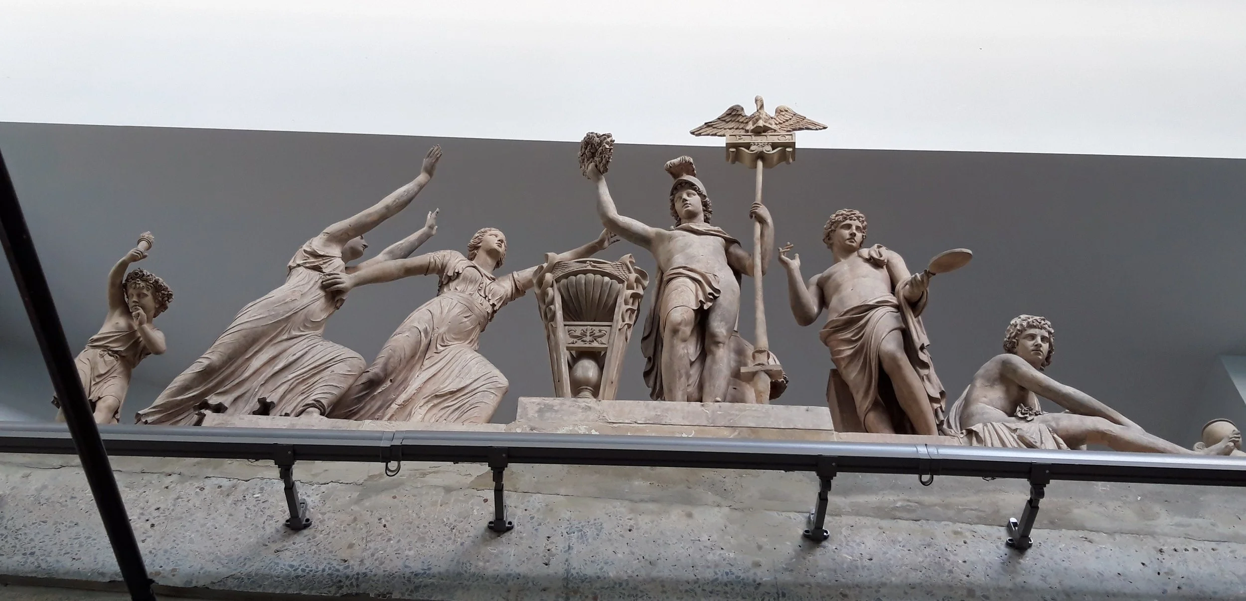 Coade stone statuary on Pelican Life Insurance building