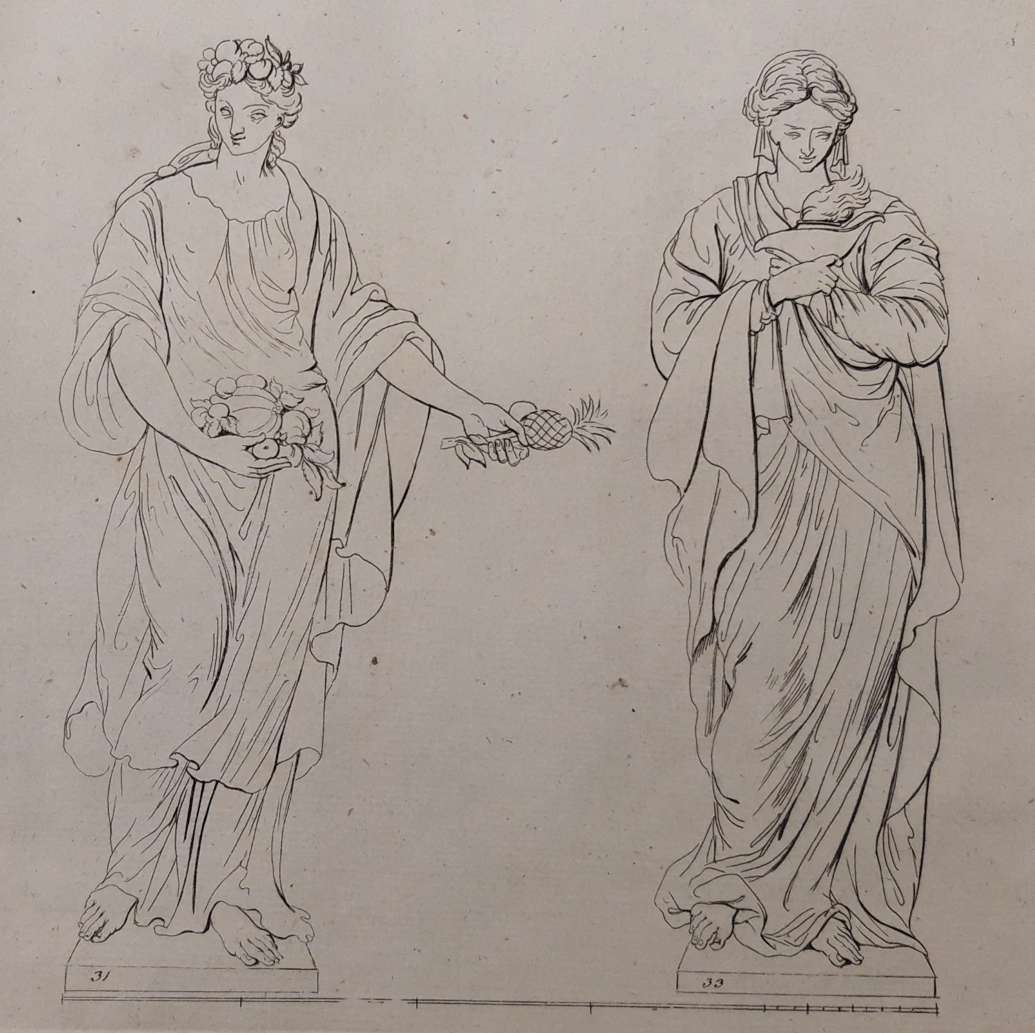 Etchings of Coade stone