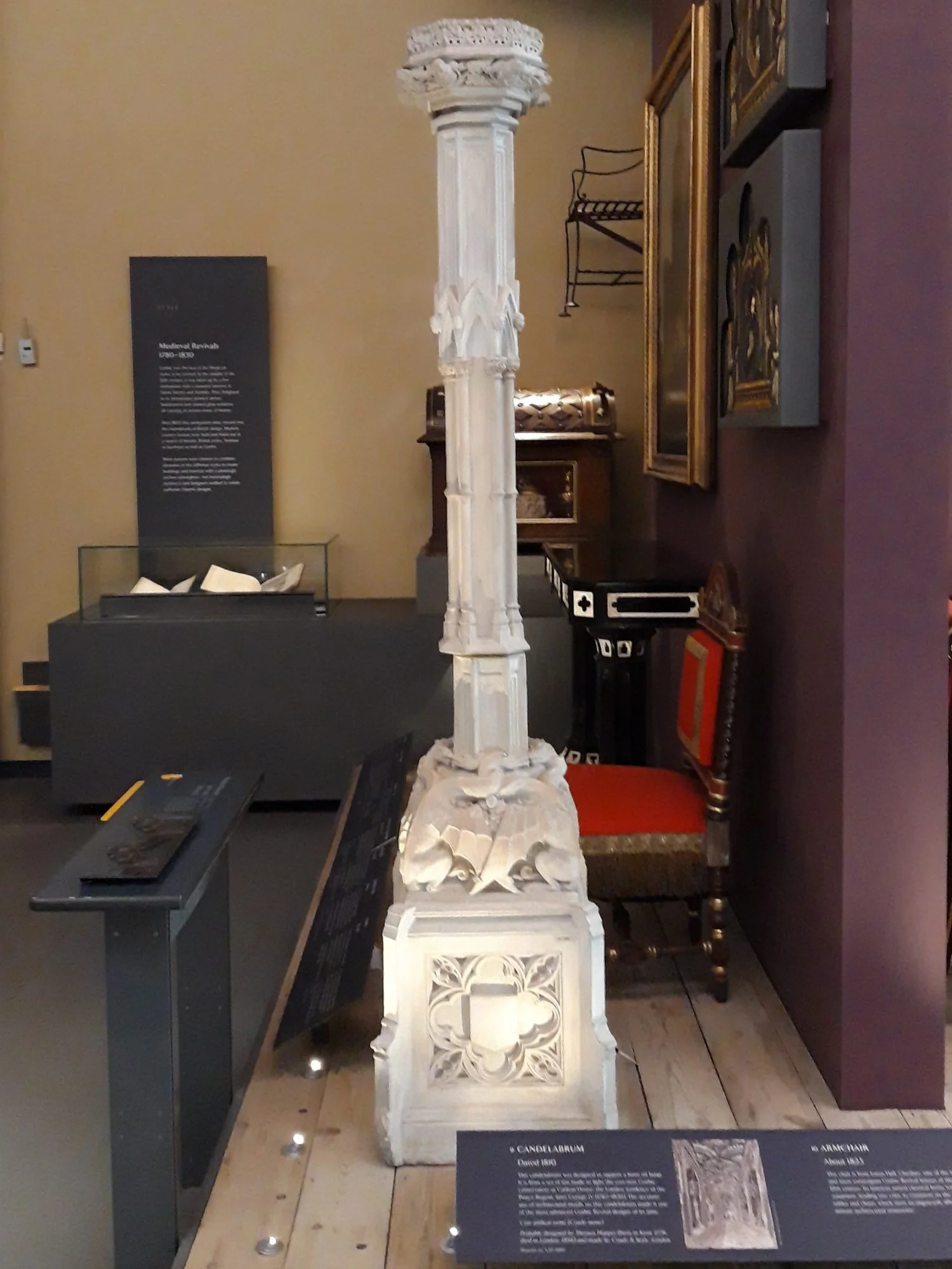 Coade stone candelabrum in the V&A Museum.