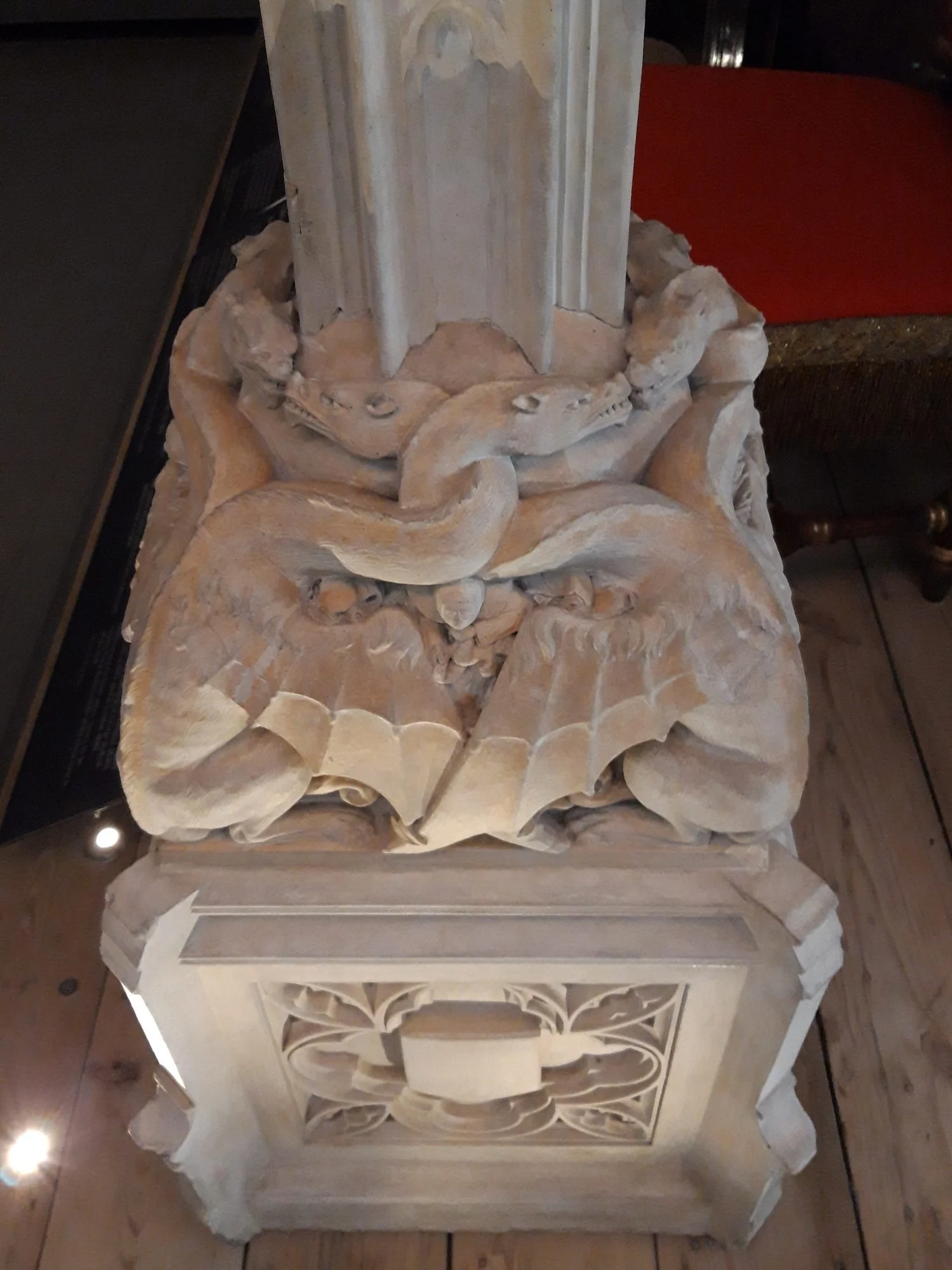 Coade stone candelabrum in the V&A Museum.