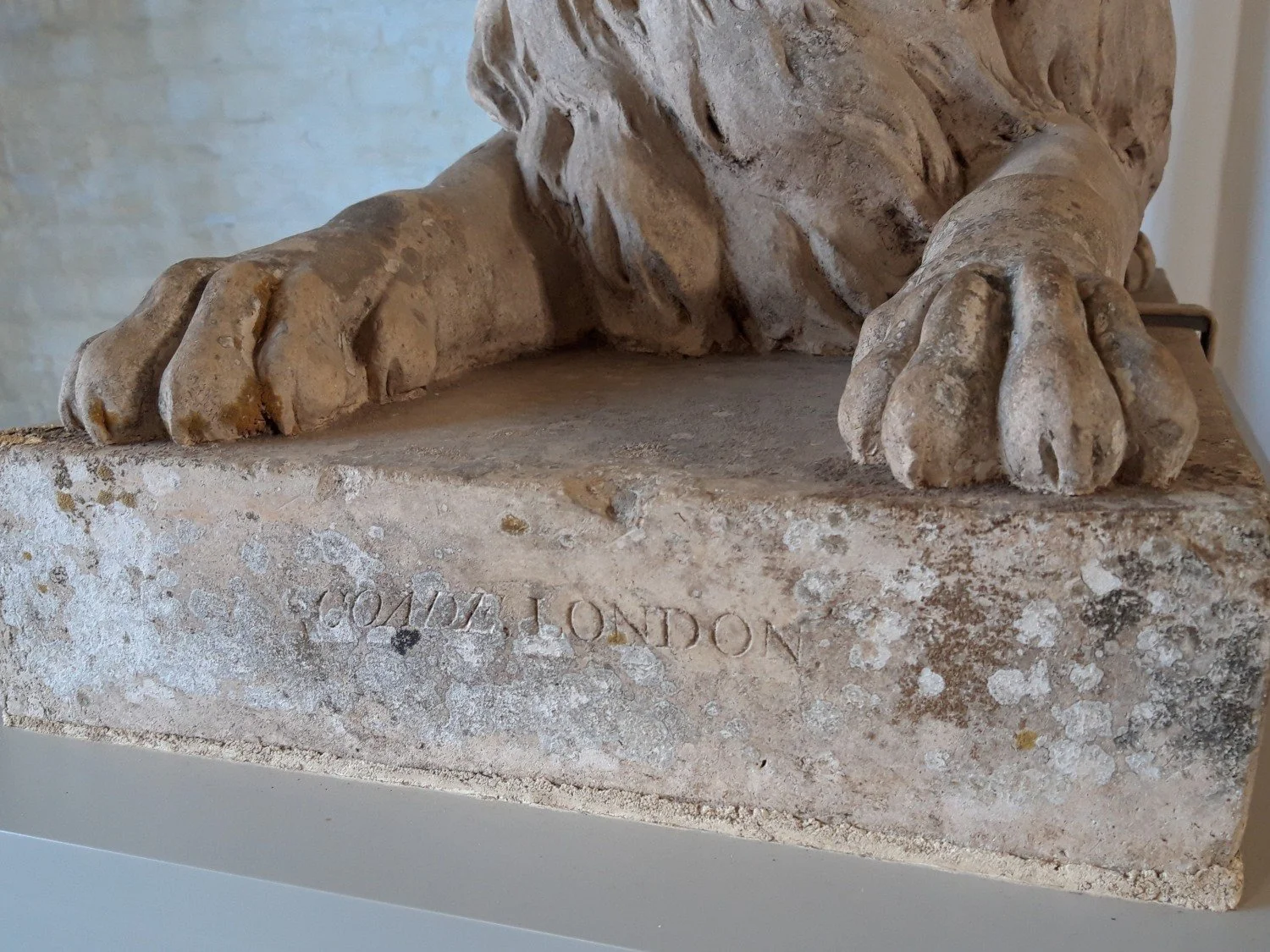 Coade stone with visible company stamp