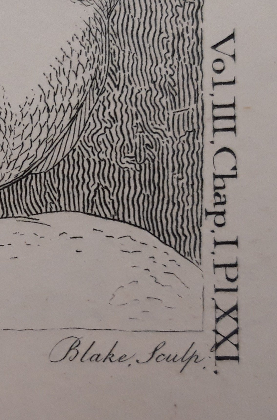 Blake's name on an engraving
