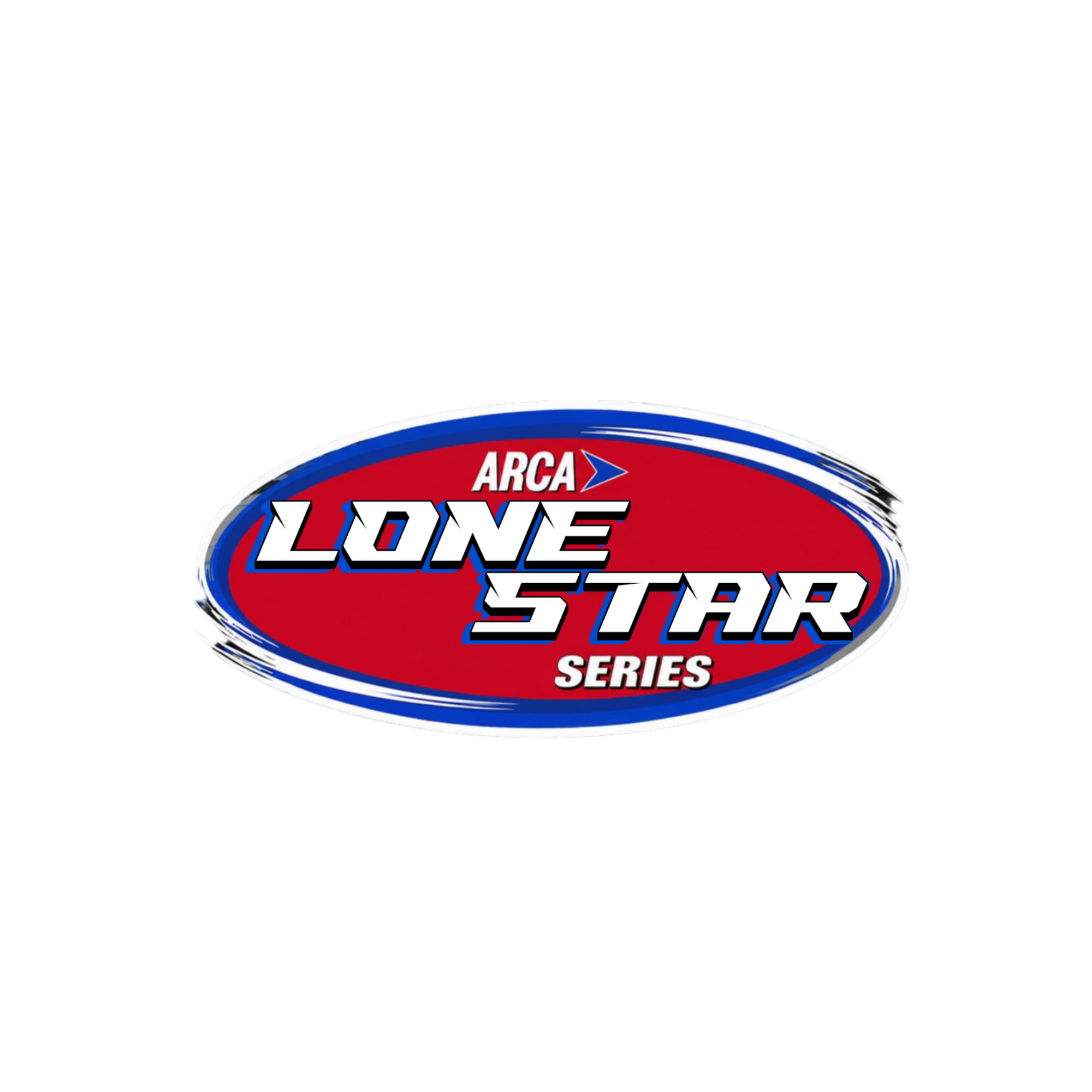 Logo of the ARCA Menards Series with a red, white, and blue color scheme and the words 'LONE STAR' and 'SERIES'.
