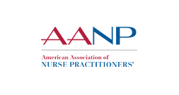 Logo of the American Association of Nurse Practitioners (AANP) with red and blue text.