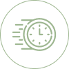 Illustration of a stopwatch with motion lines indicating speed
