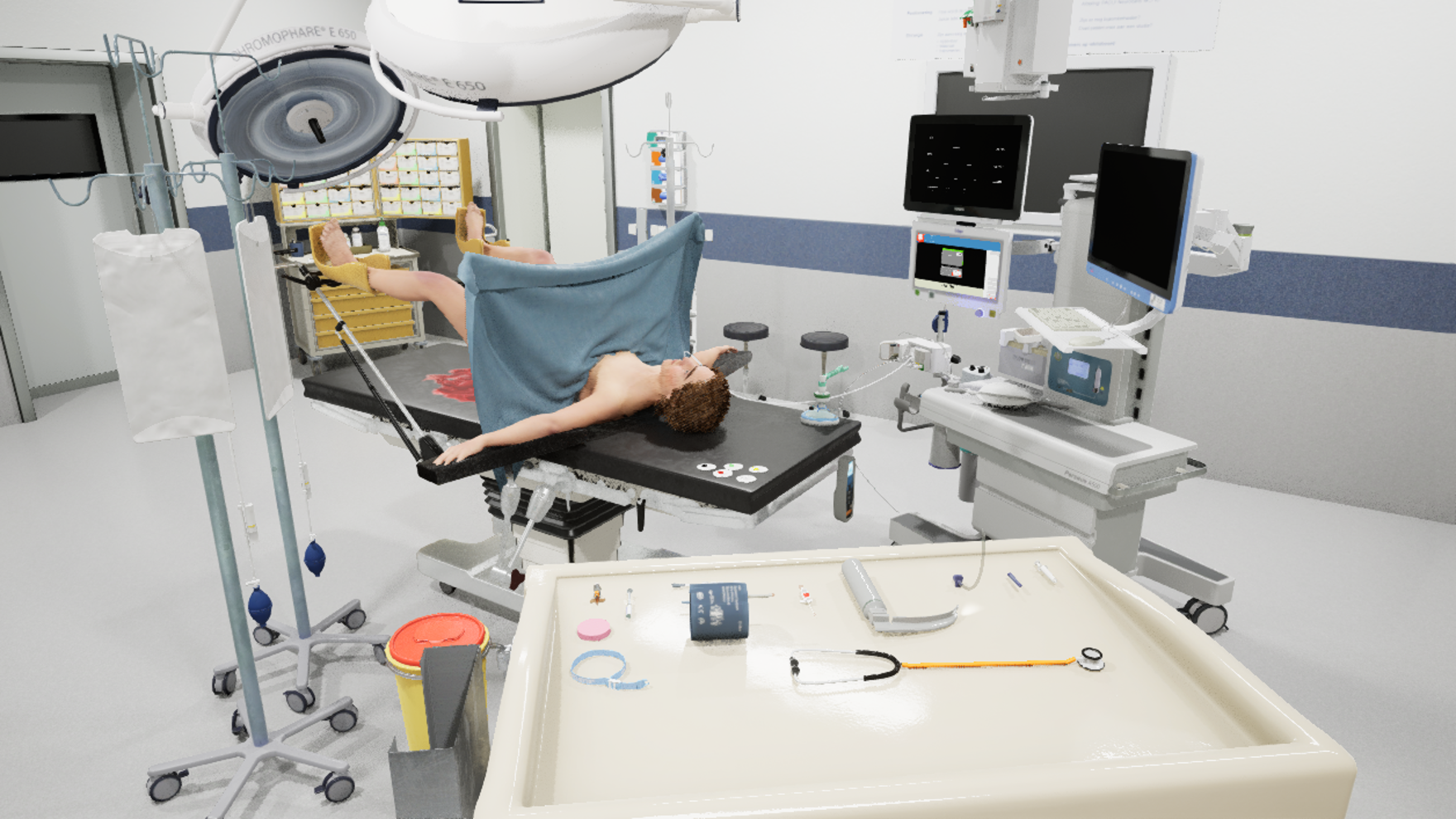 Medical VR training for anesthesiologists