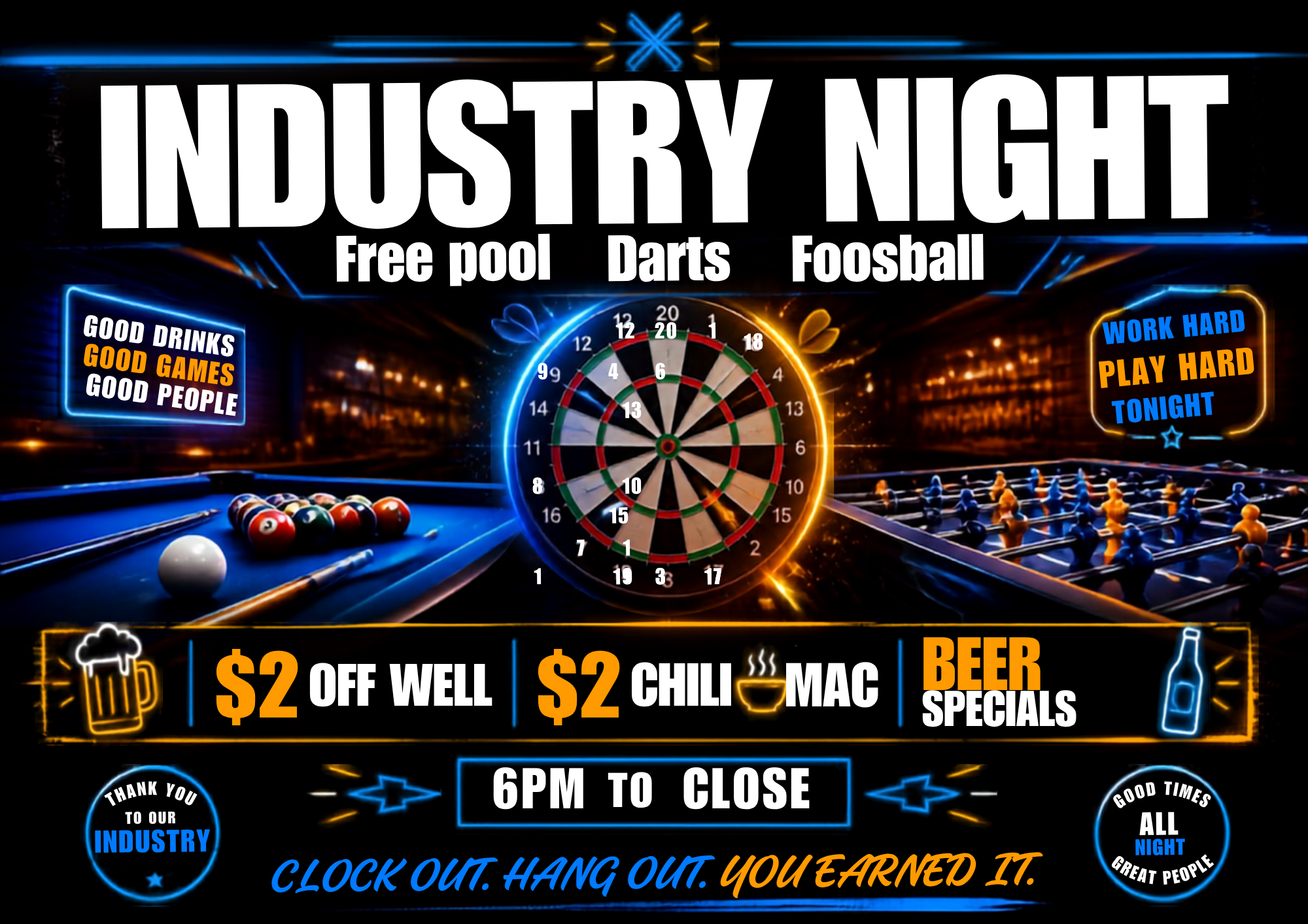 Monday Is Industry Night At The Legion - Sausage and Peppers (4pm - Close)