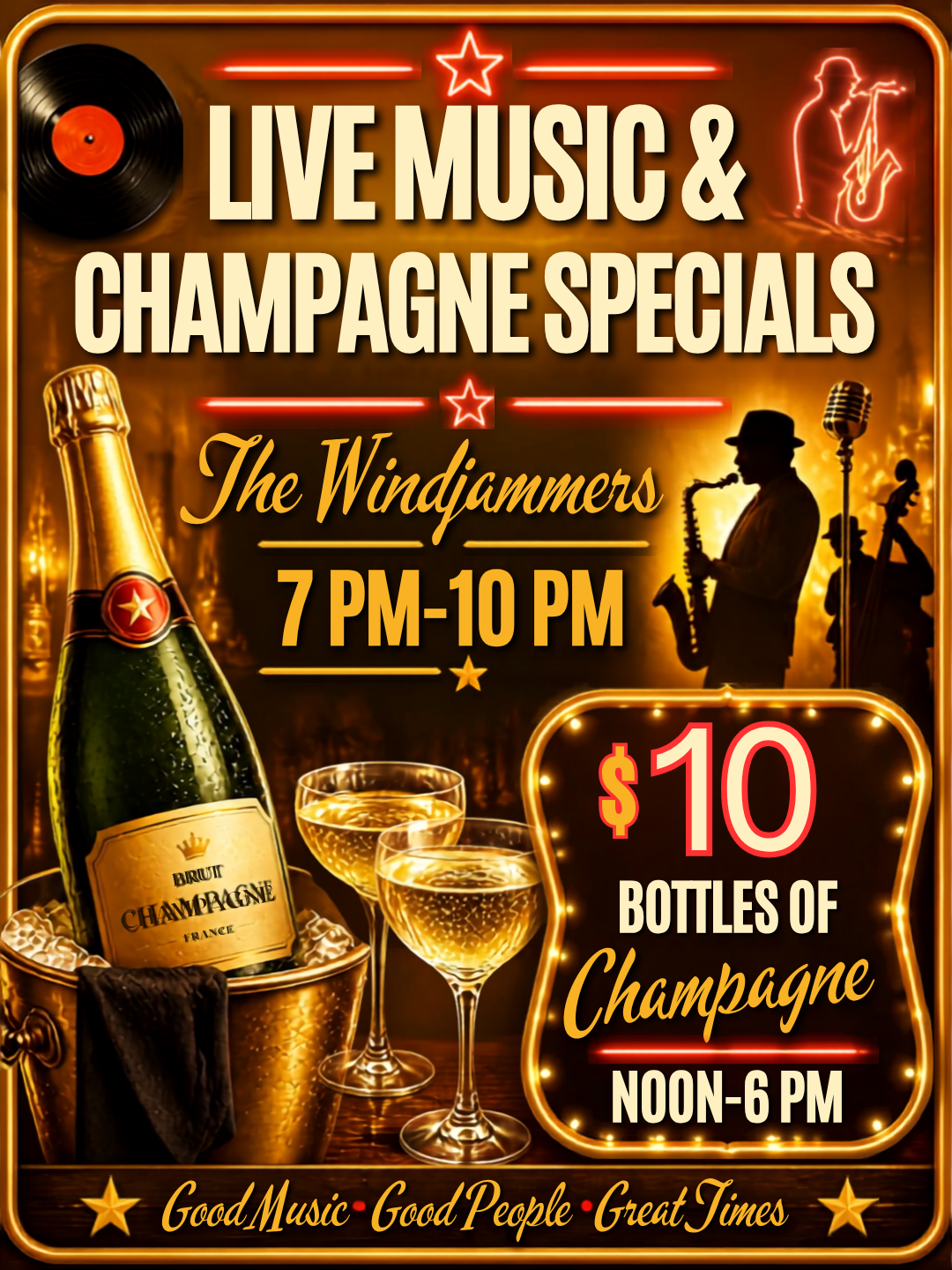 LIVE MUSIC- Windjammers (7pm-10pm) 