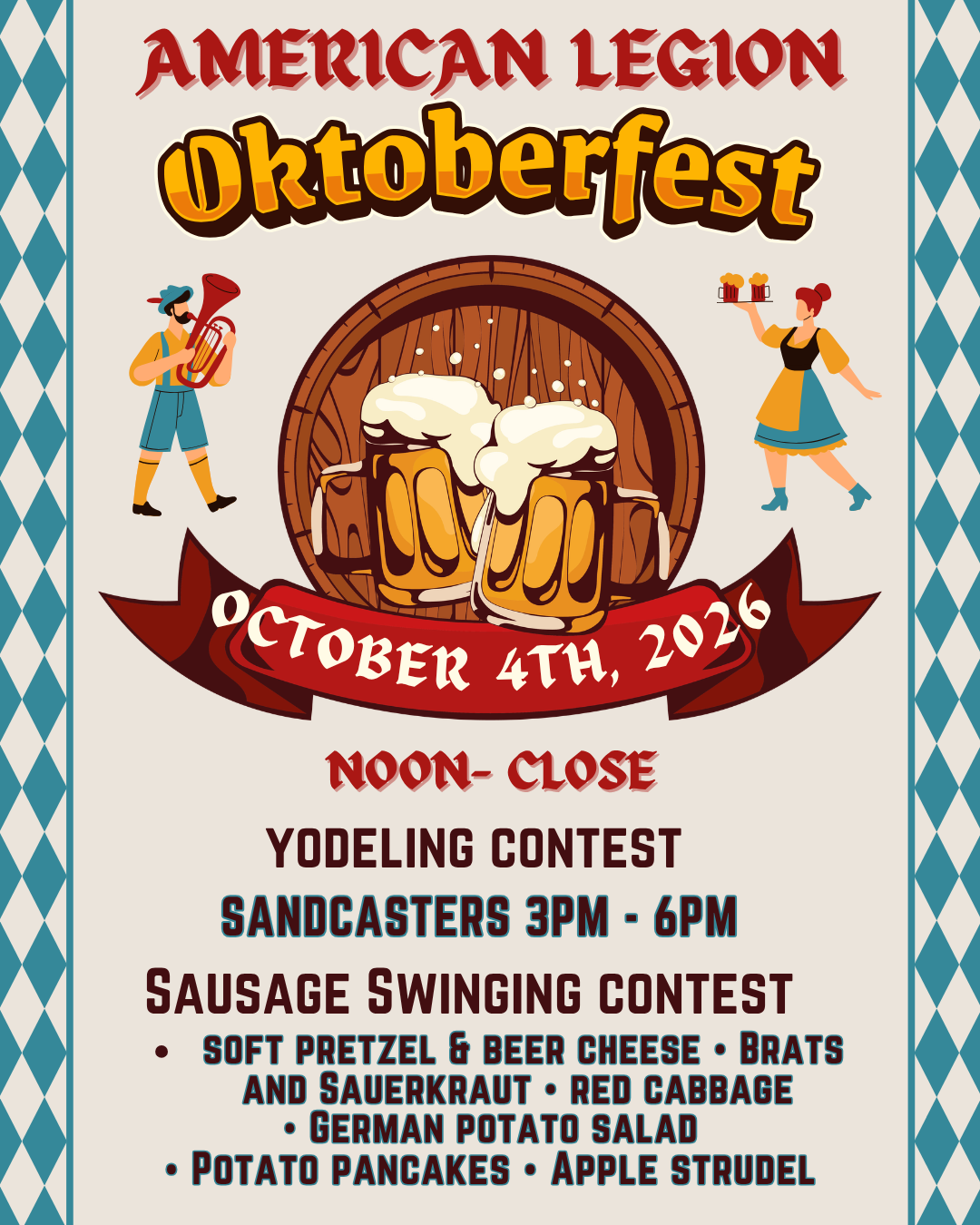 LIVE MUSIC-The Sandcasters (3pm-6pm birthday event)