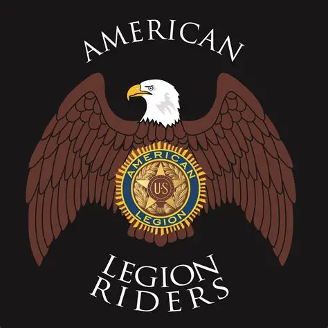 Seal of the American Legion Riders with an eagle and the words "American Legion Riders" surrounding it.