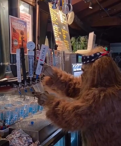 A possible Big Foot citing at Club 416, located within the American Legion Post 416 in Encinitas.