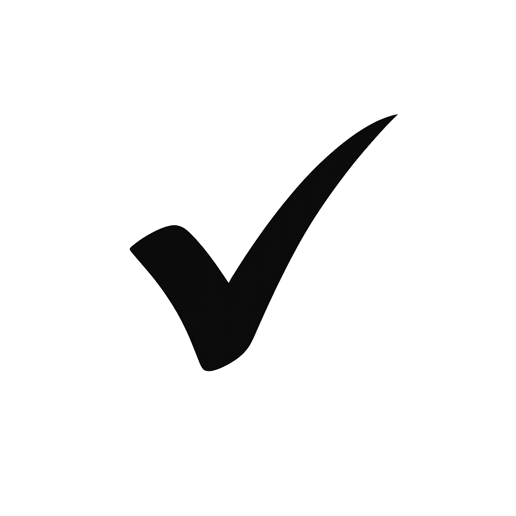 Black check mark icon with the words "All Tasks Completed" underneath.