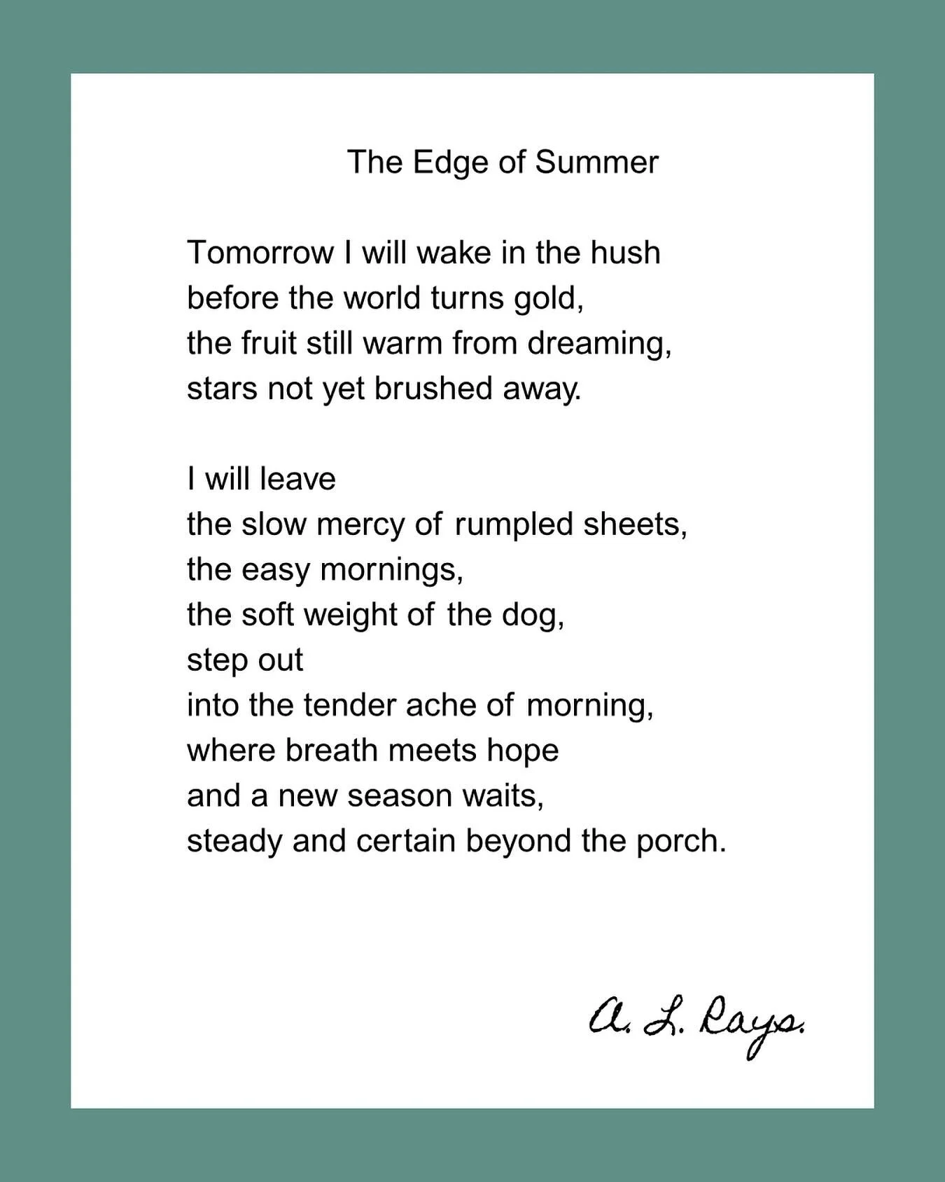 Tomorrow is the first day of school! Hard to believe I&rsquo;m already closing the books on the summer season! #goodbye summervacay #wishmeluck