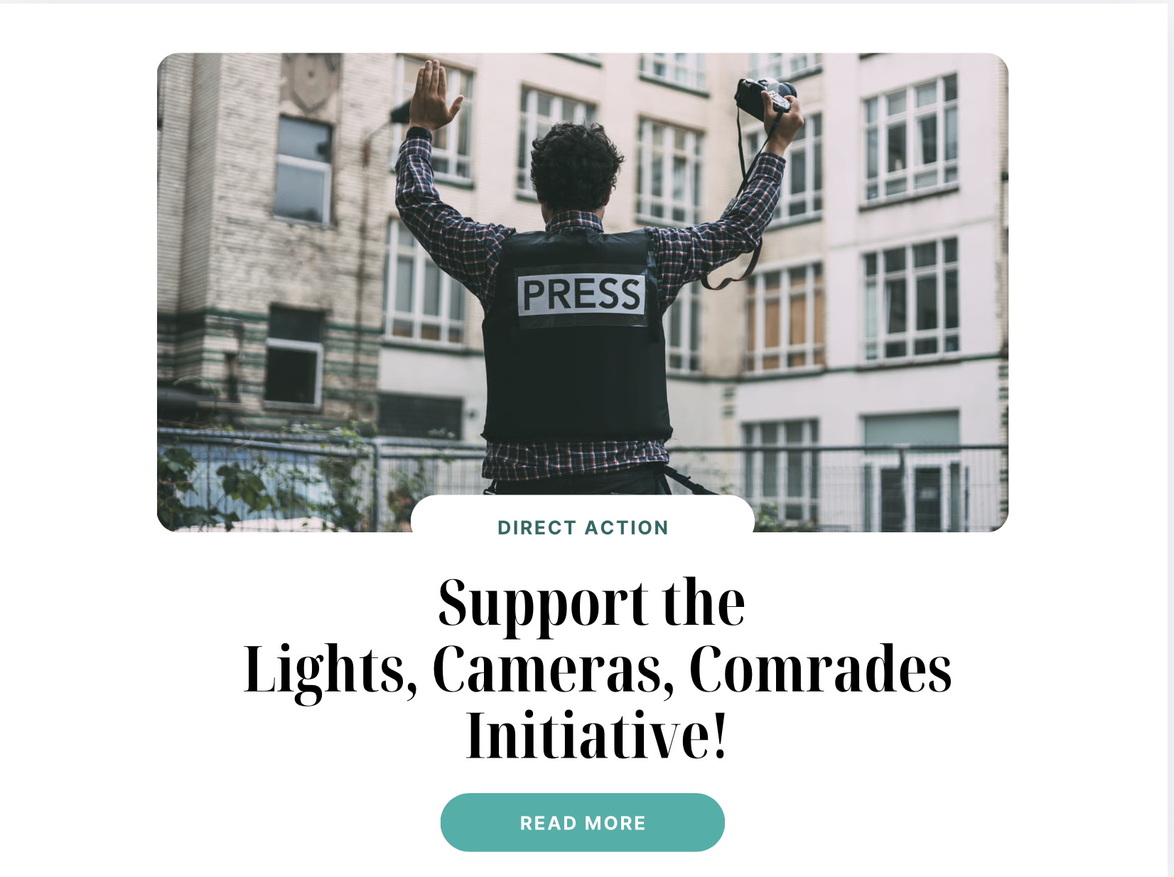 Support the Lights, Cameras, Comrades Initiative!