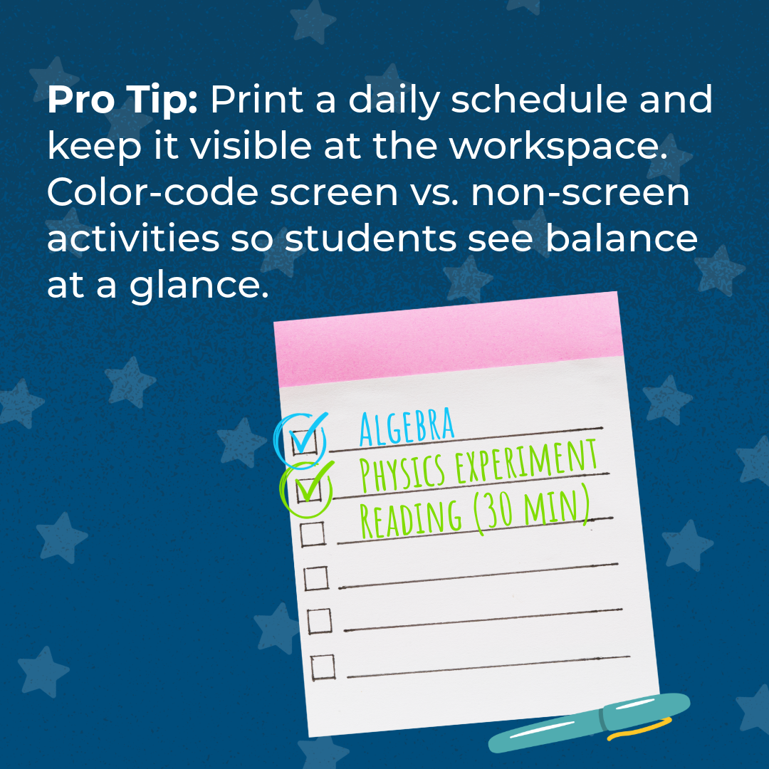 Graphic with a multicolored check list with the Pro Tip text