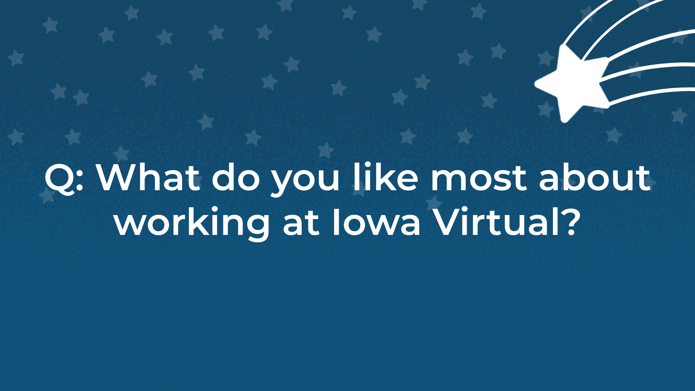 Blue graphic with a question about online teaching