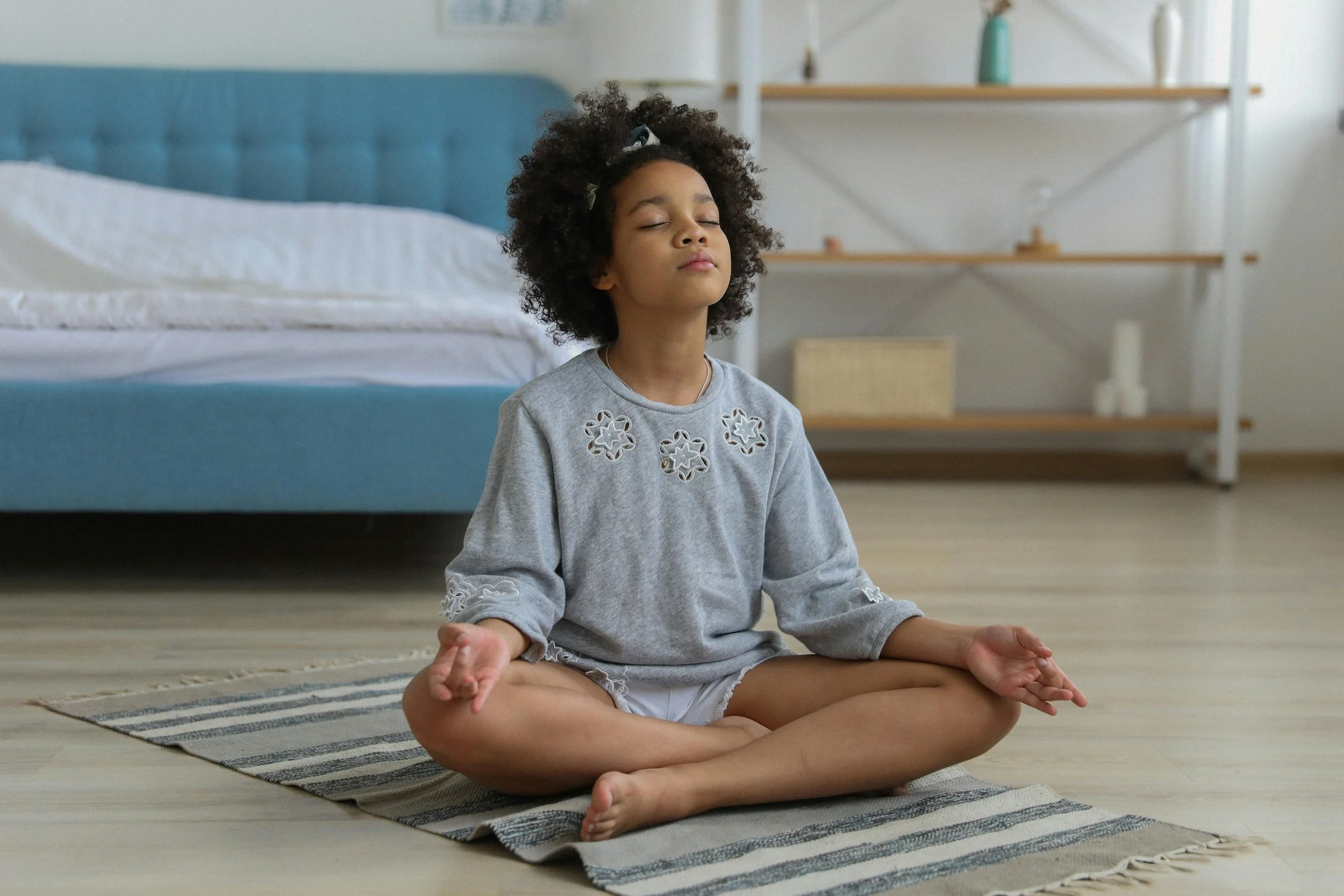 A child meditating