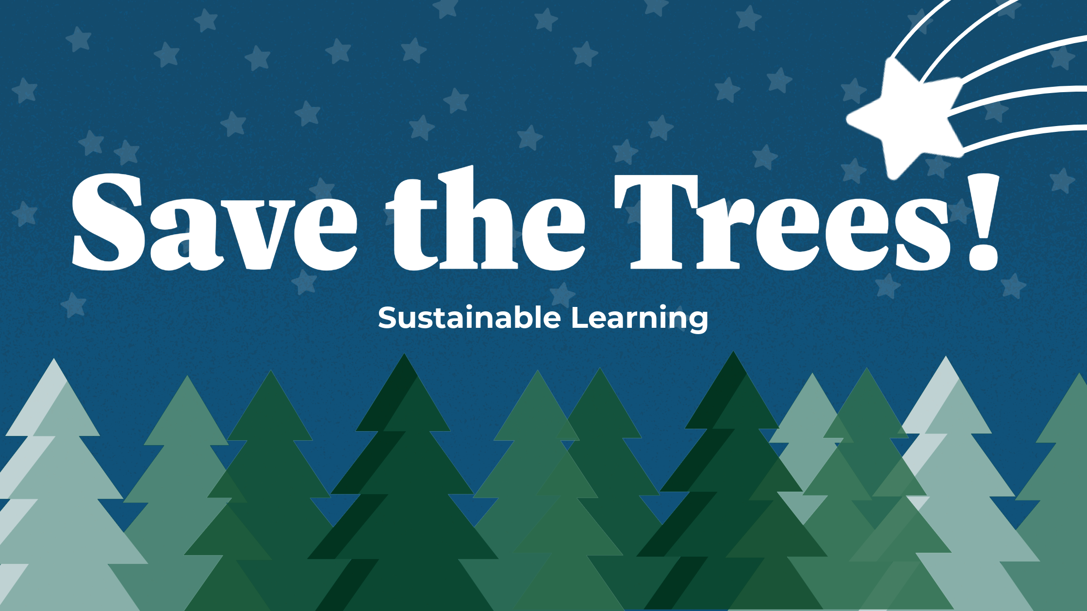 Blue Save the Trees Header