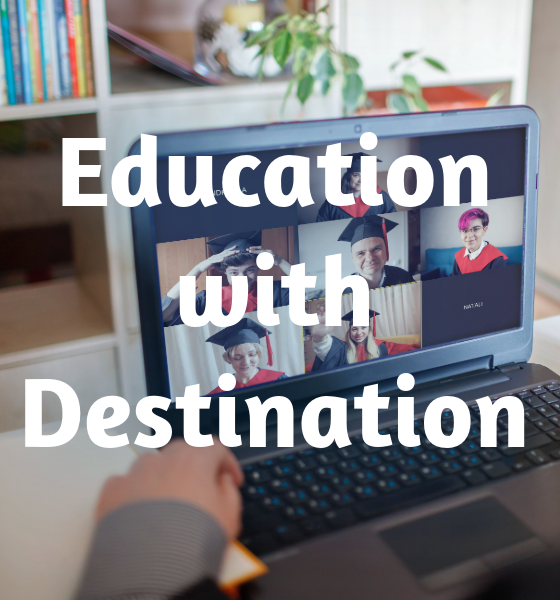 online graduation with text overlay