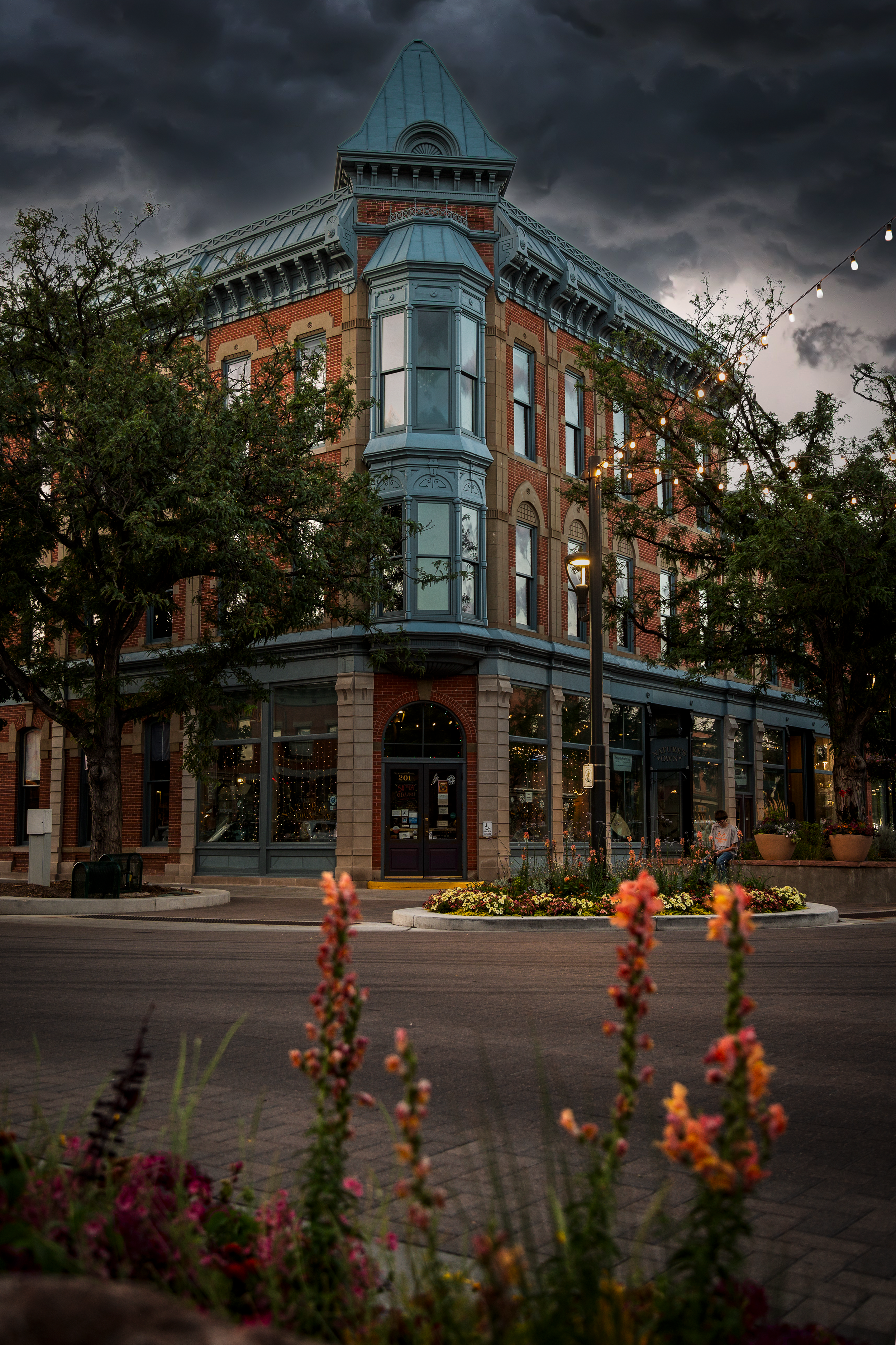 Moody shot of a building taken in Old Town! Fort Collins, Co