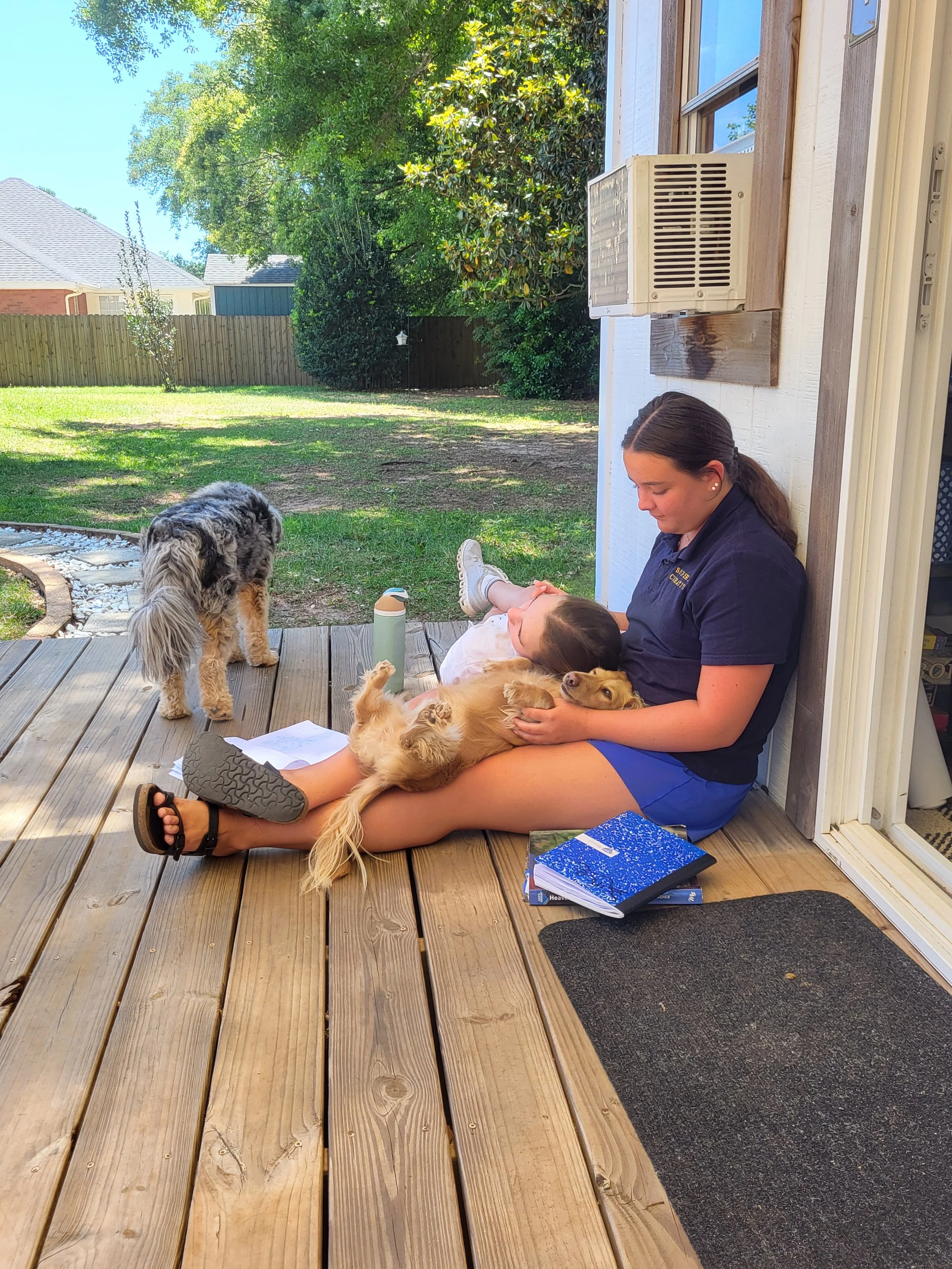 2 Girls and 2 Dogs