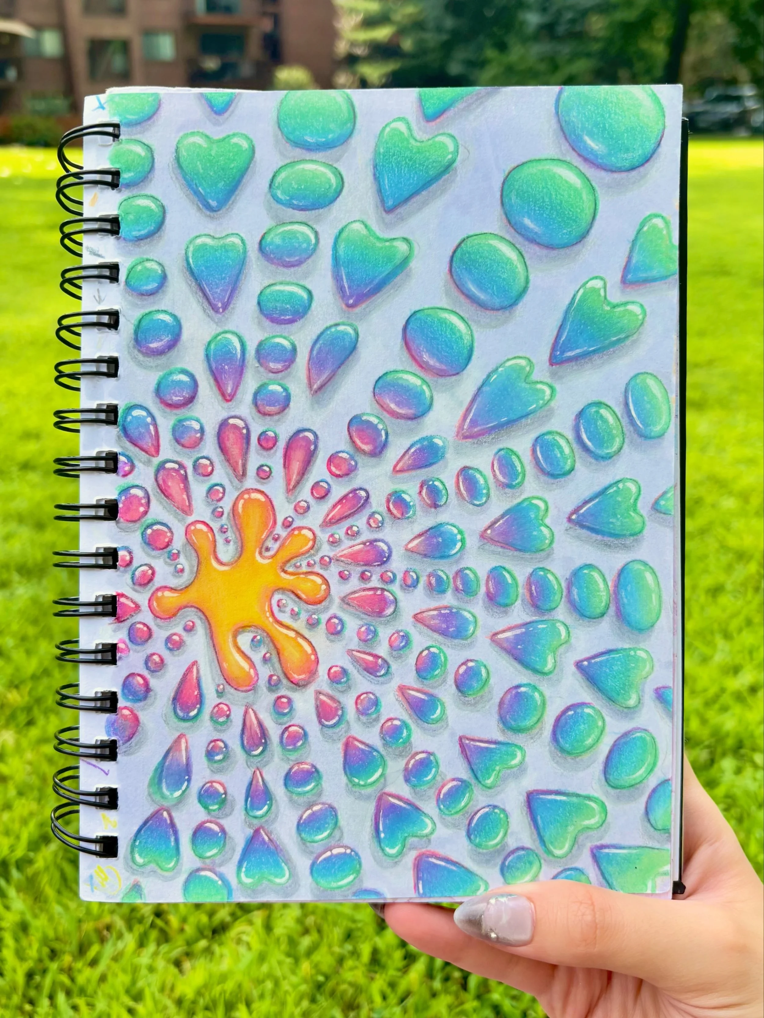 the final form 🫟 

#trippyart #colorfulabstractart #prismacoloredpencils