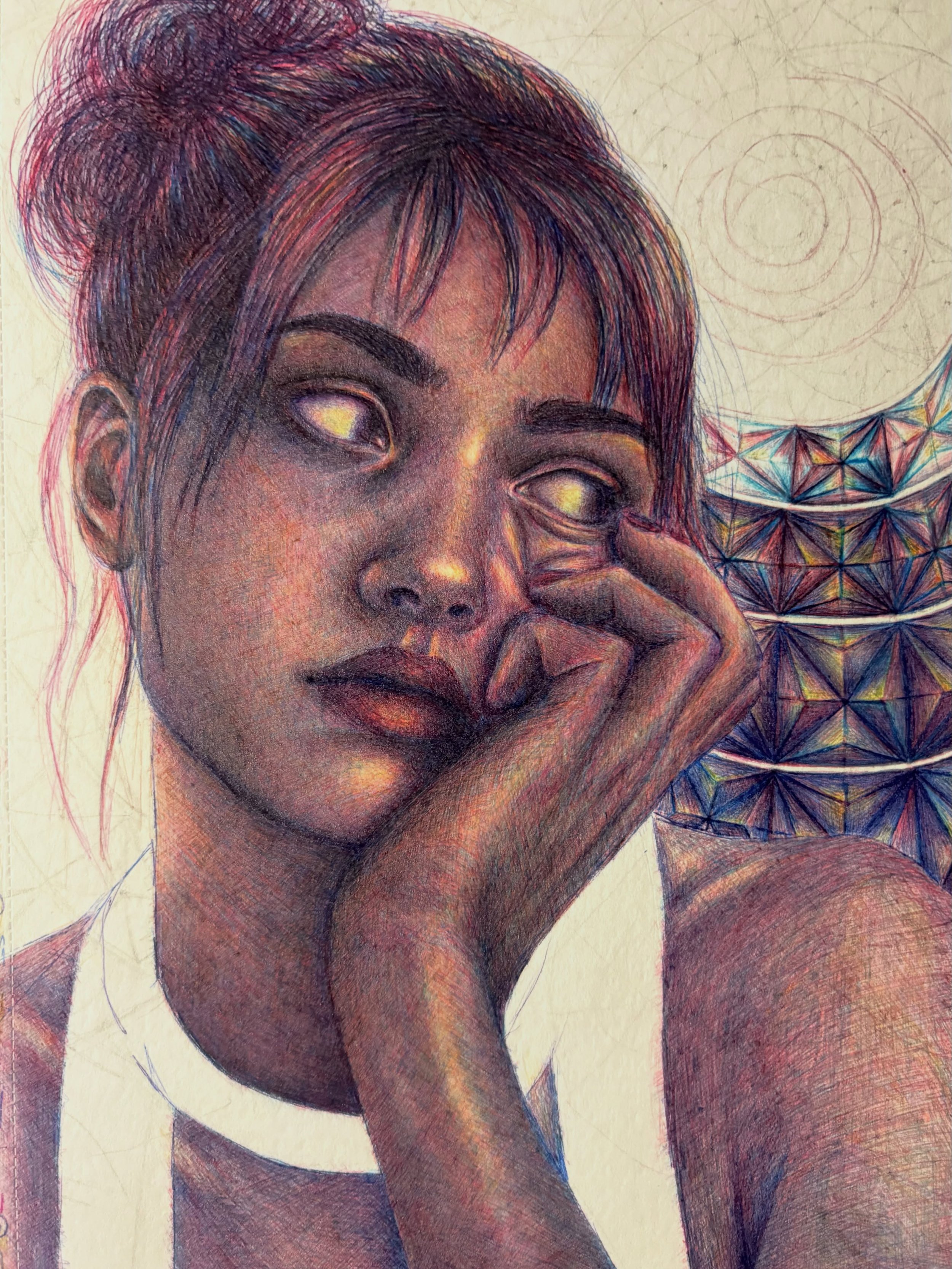 i can barely find time to draw anymore tbh it&rsquo;s depressing

#ballpointpendrawing #realismdrawing #surrealportrait