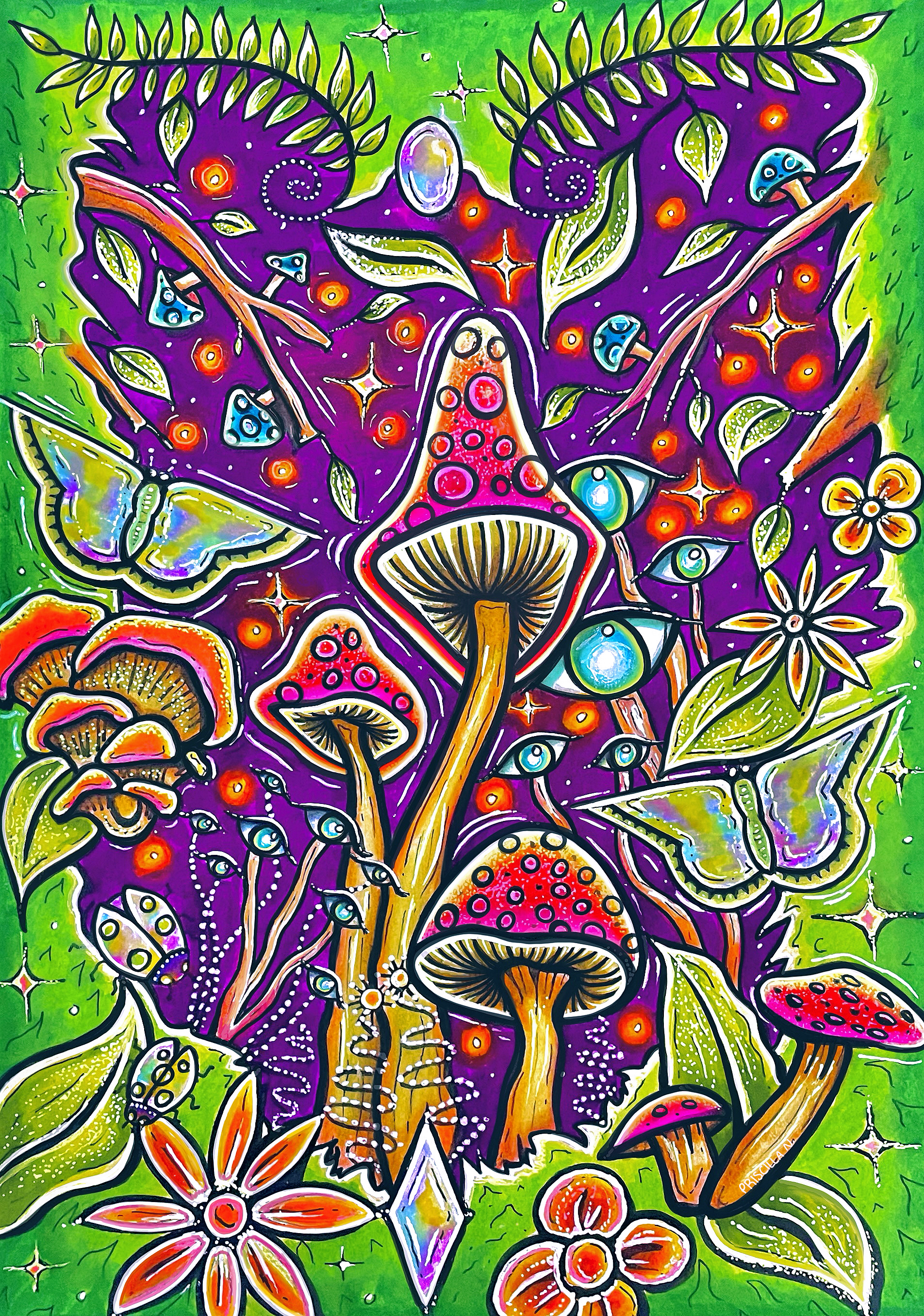 “Emerald”, Markers, 2023.png