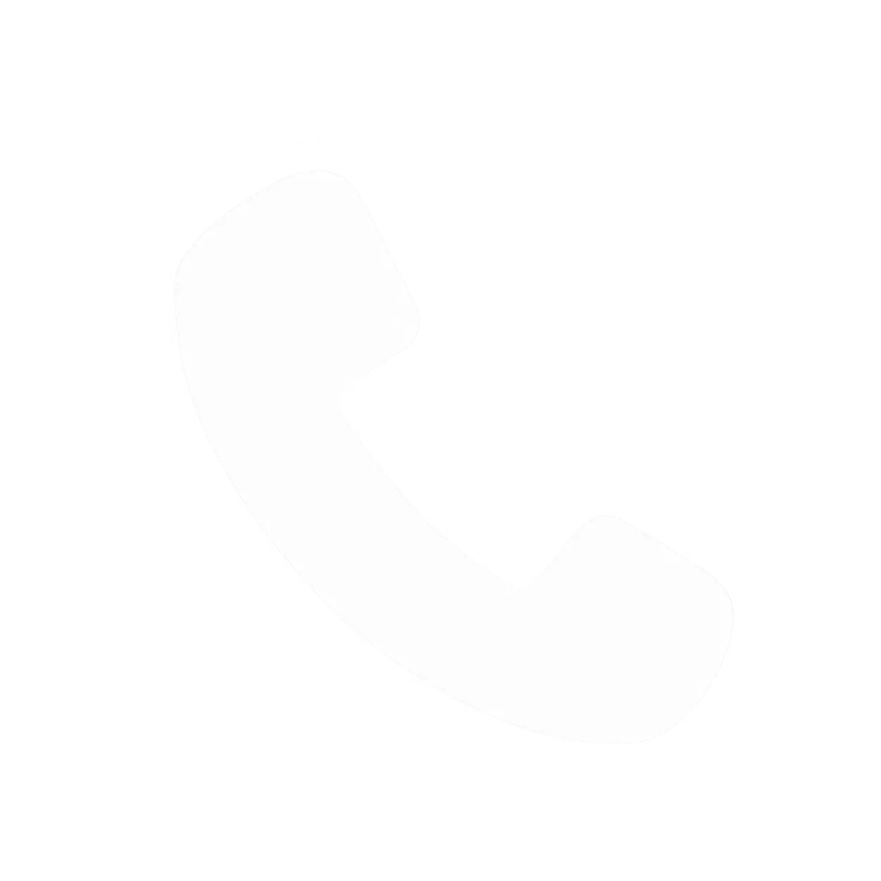 Black and white icon of a vintage telephone handset.