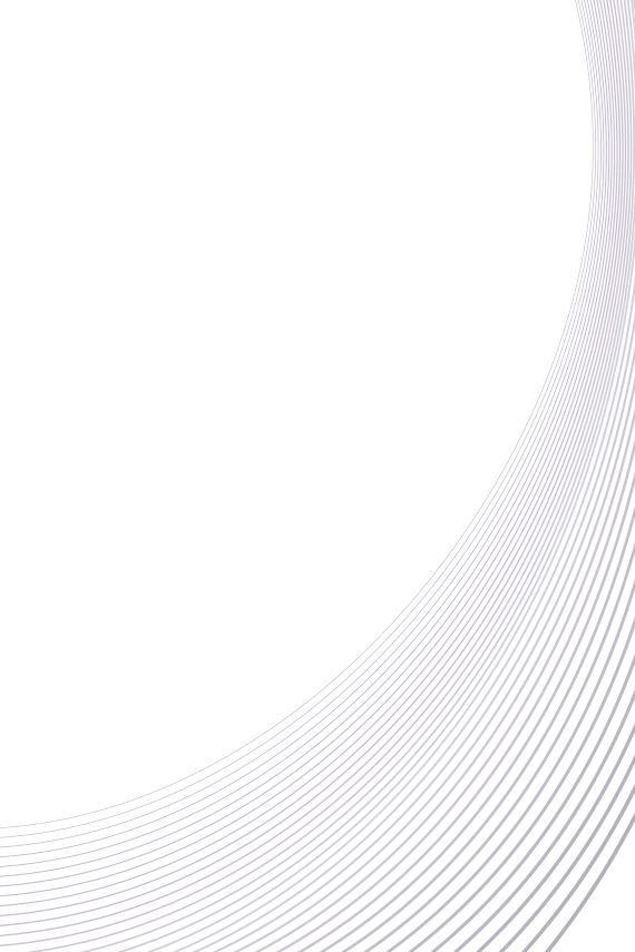 Abstract black and white geometric design with curved lines forming a partial circle.