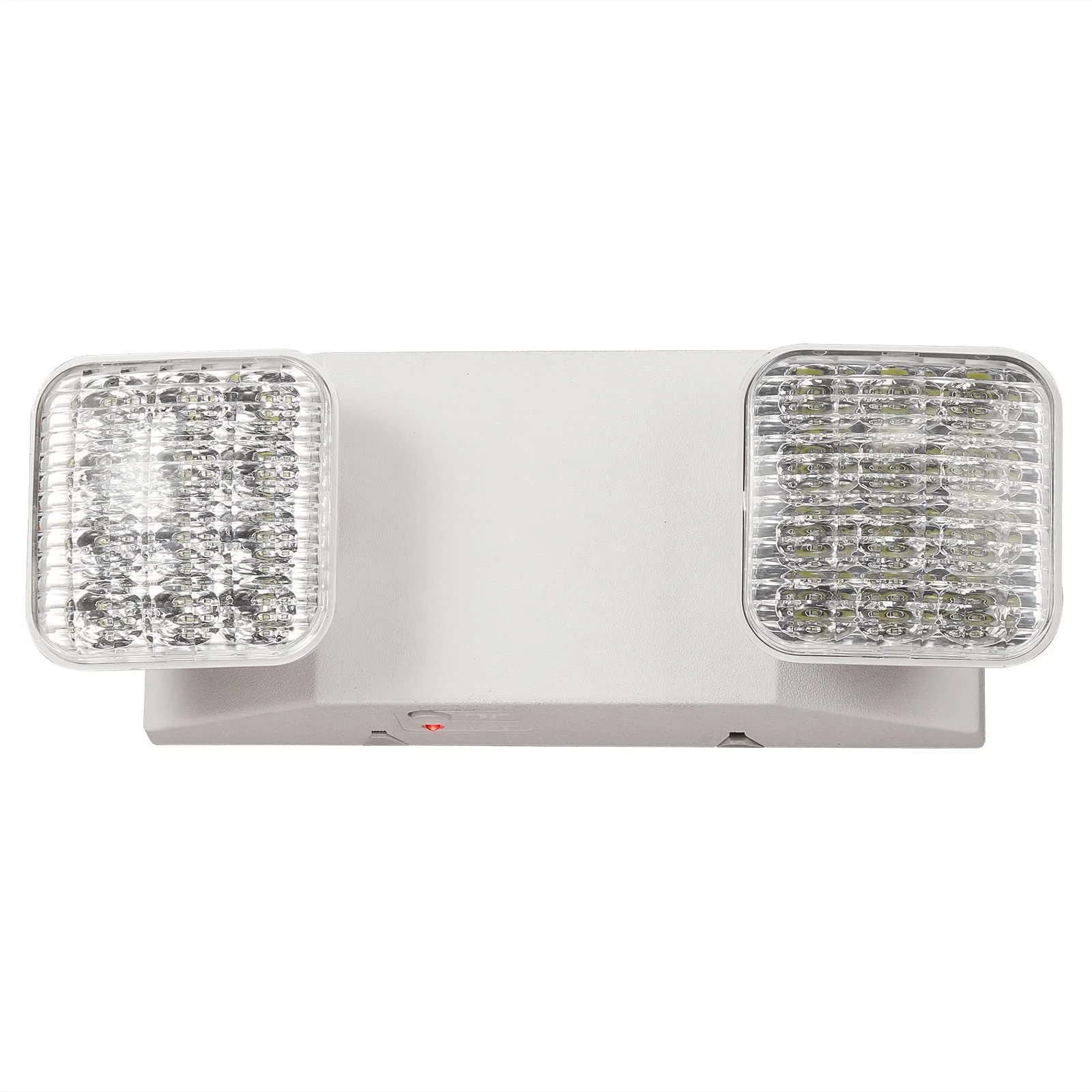 A white rectangular LED light fixture with two separate clusters of small carats, one on the left and one on the right, against a white background.