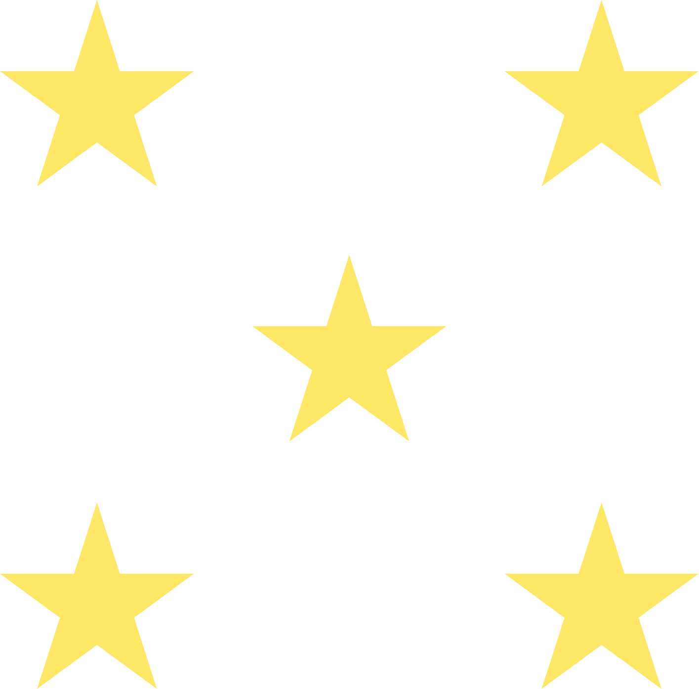 Pattern of six yellow stars arranged in a hexagon on a black background.