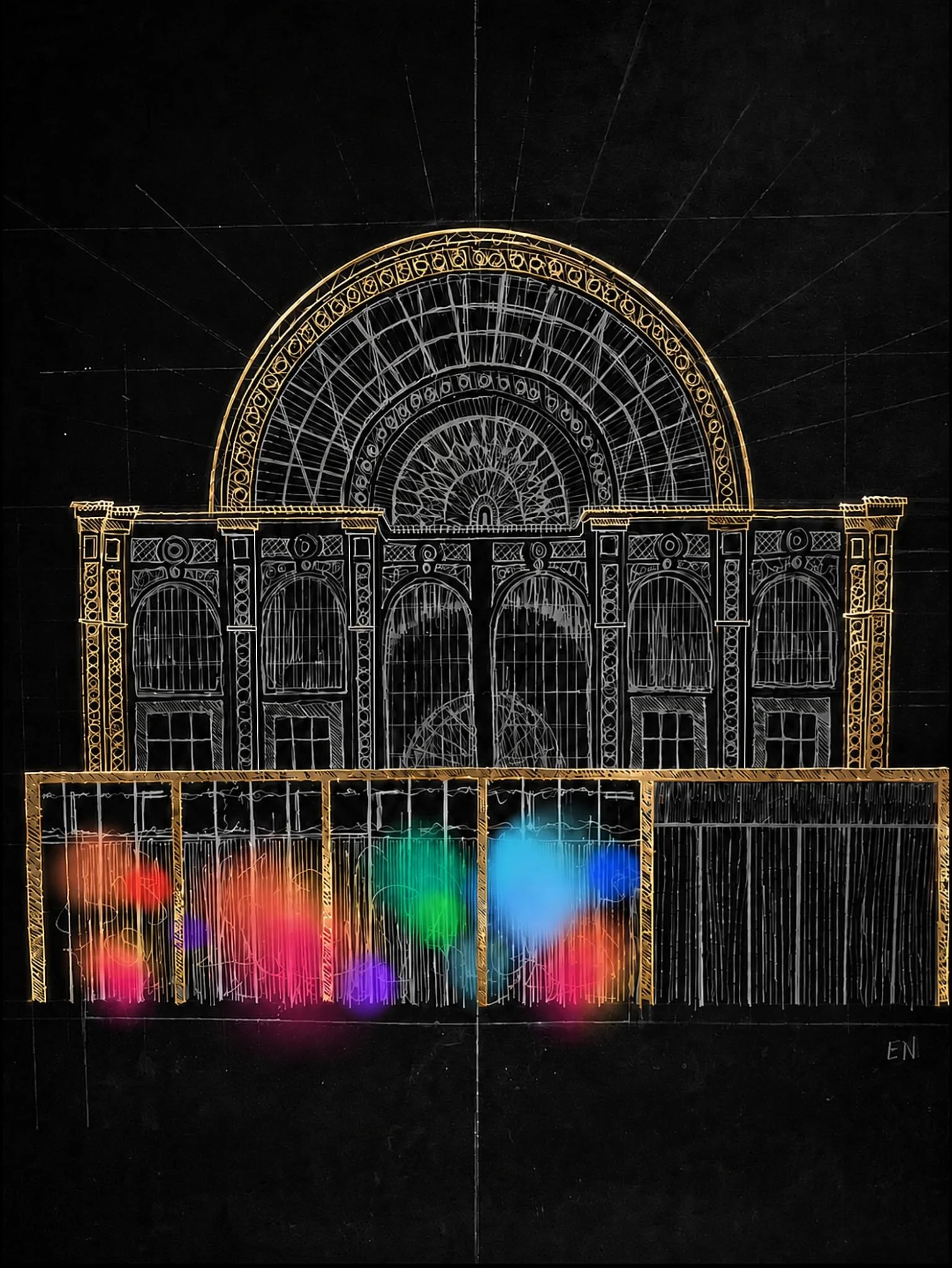 The album artwork for 'The Cellar Doors III', created by Etta Newman.
It resembles a 'Gilded Cage', doesn't it?