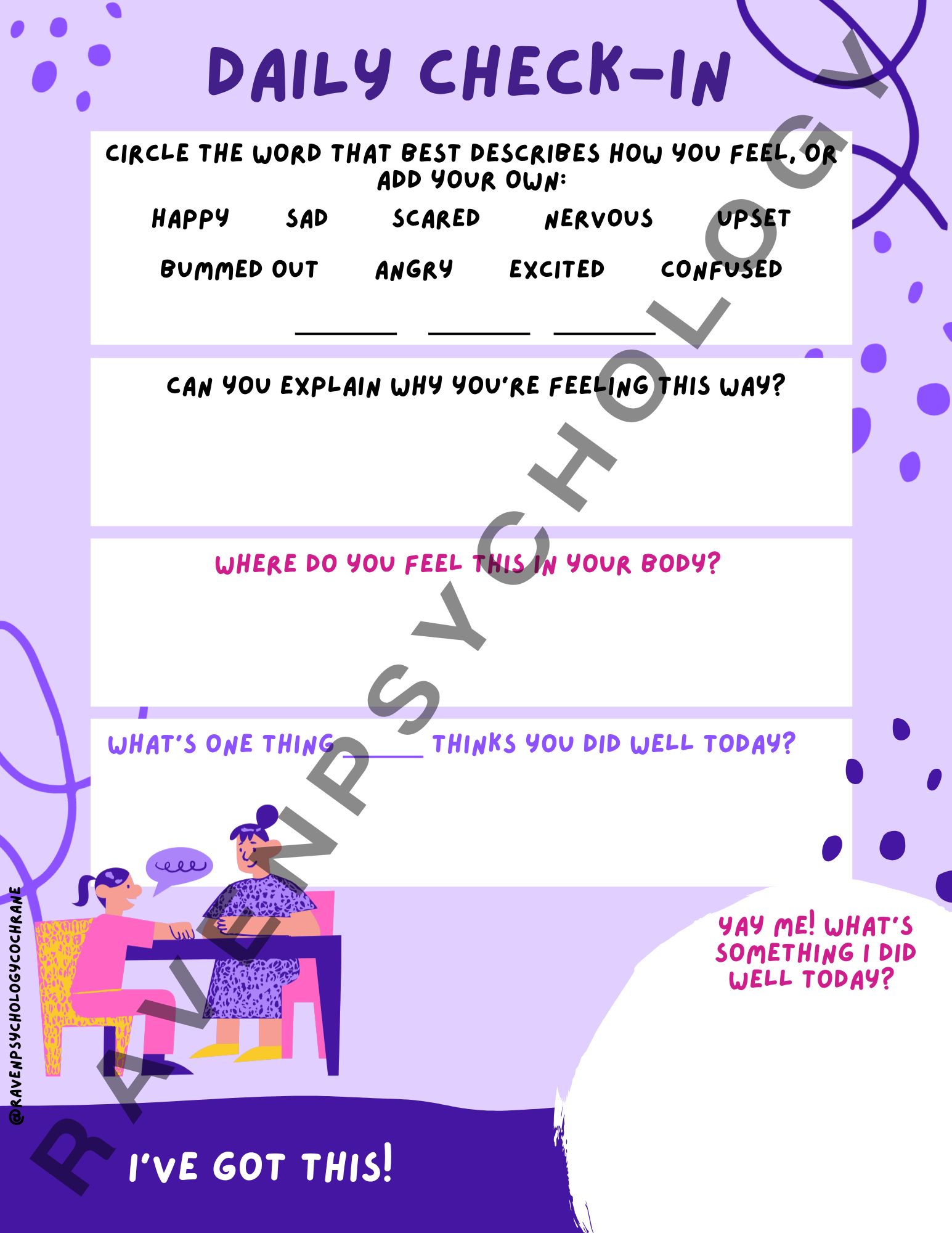 Daily Check In (purple)