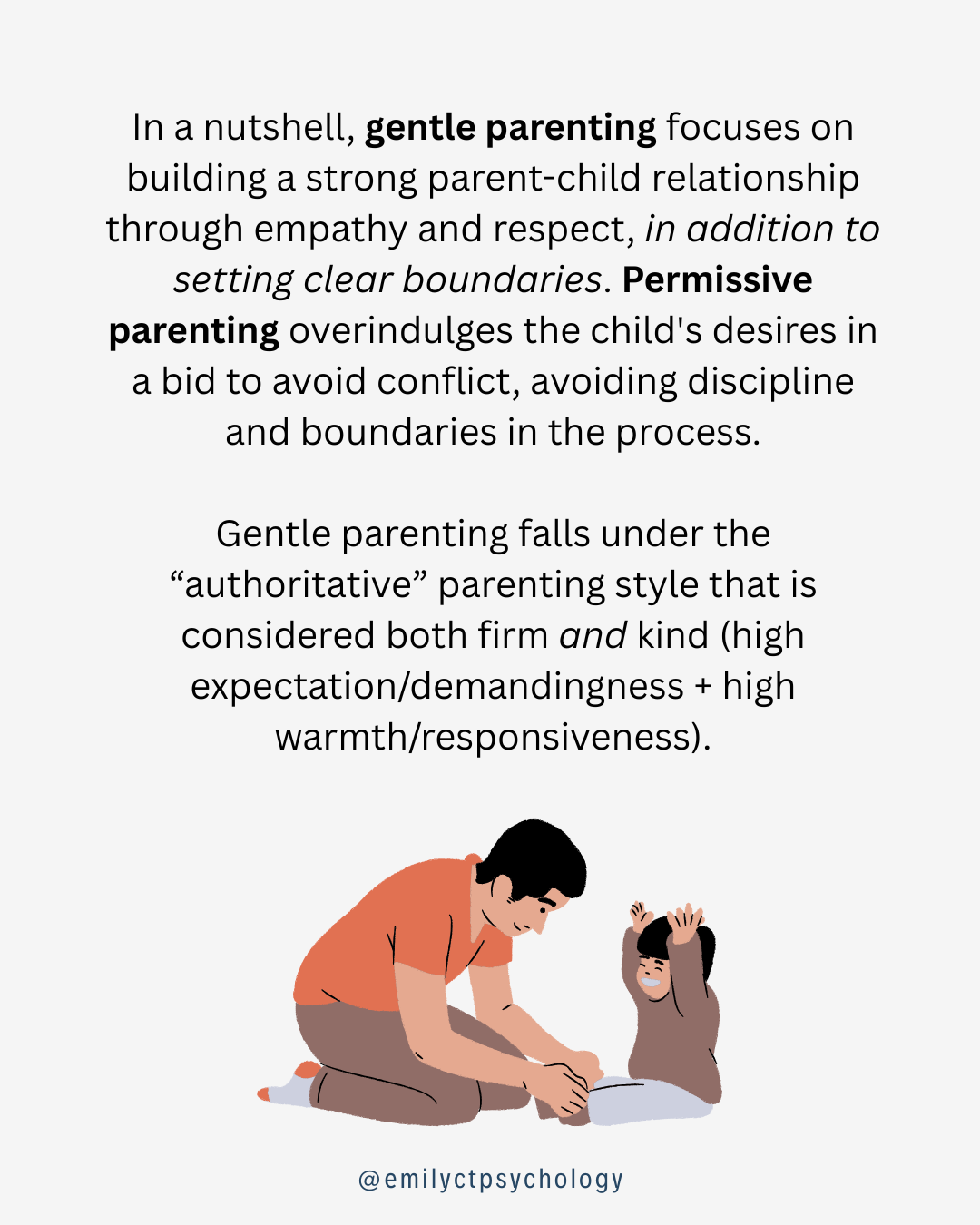 Gentle parenting focuses on building a strong parent-child relationship through empathy and respect, in addition to setting clear boundaries. Permissive parenting overindulges the child's desires in a bid to avoid conflict, avoiding discipline.