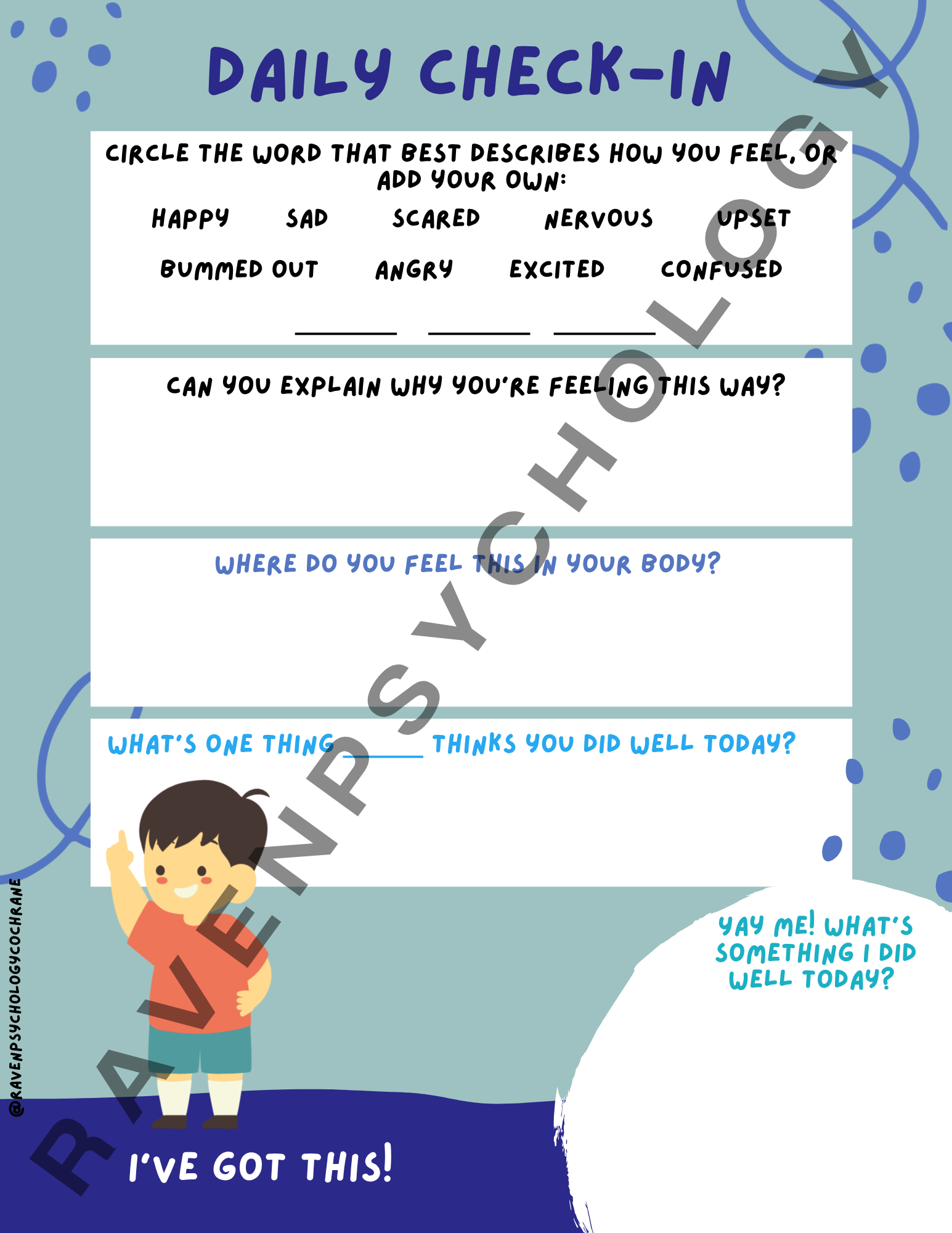 Daily Check In (blue)