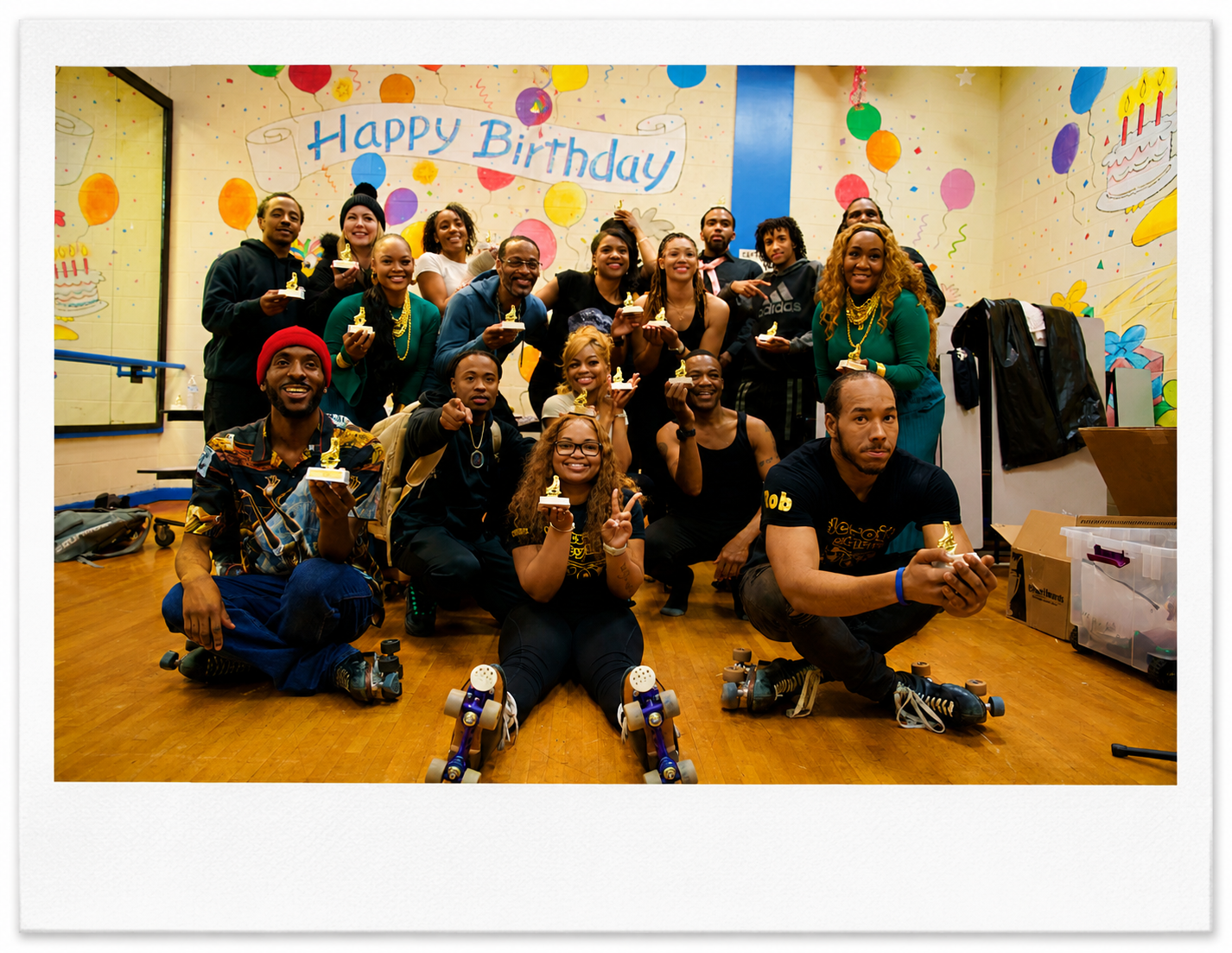 DSSC Performance Team and Detroit style skaters who performed for the Yancie Brinkley Tribute 2/22/2025 at The Great Skate